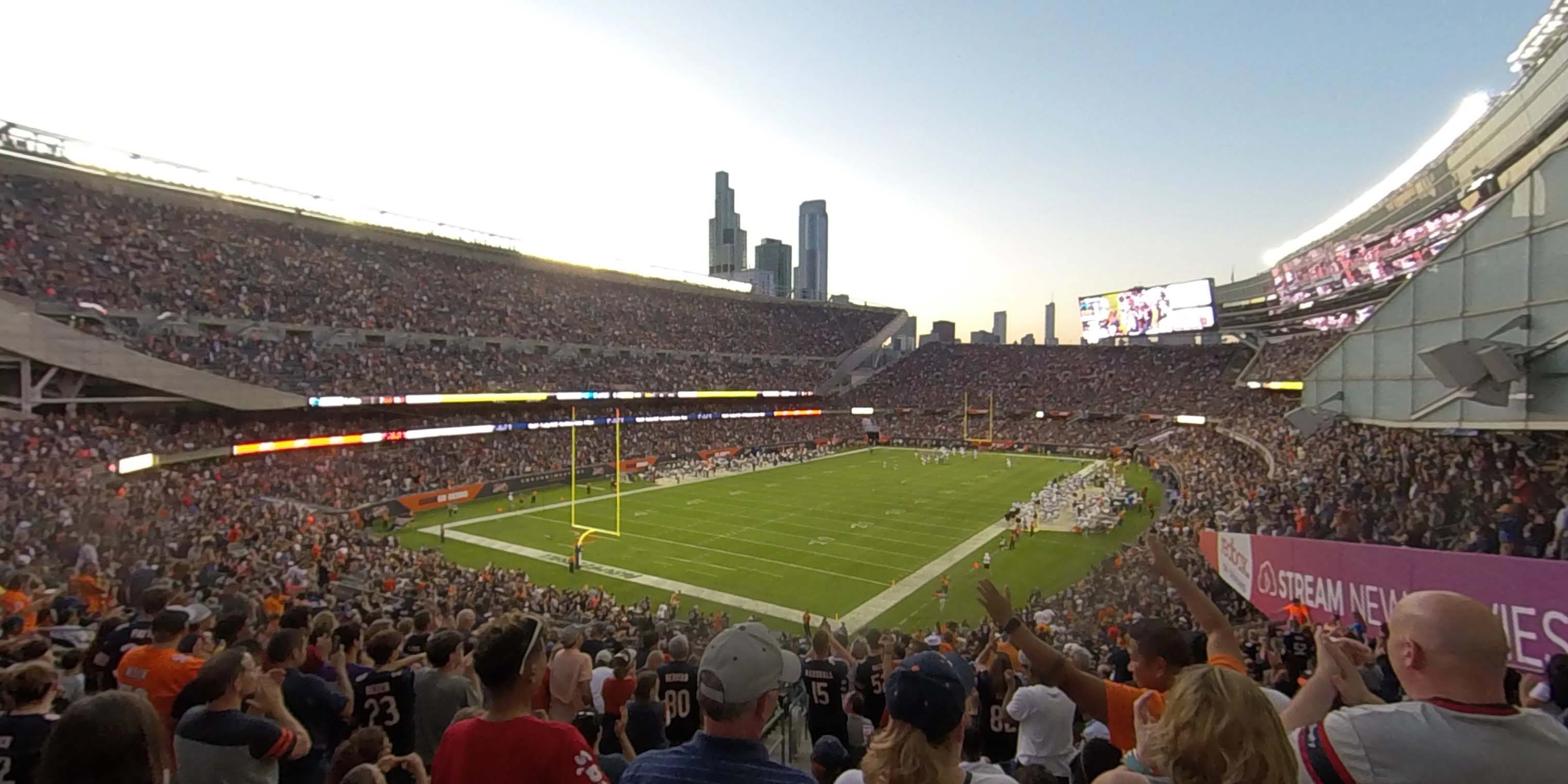 section 218 panoramic seat view  for football - soldier field
