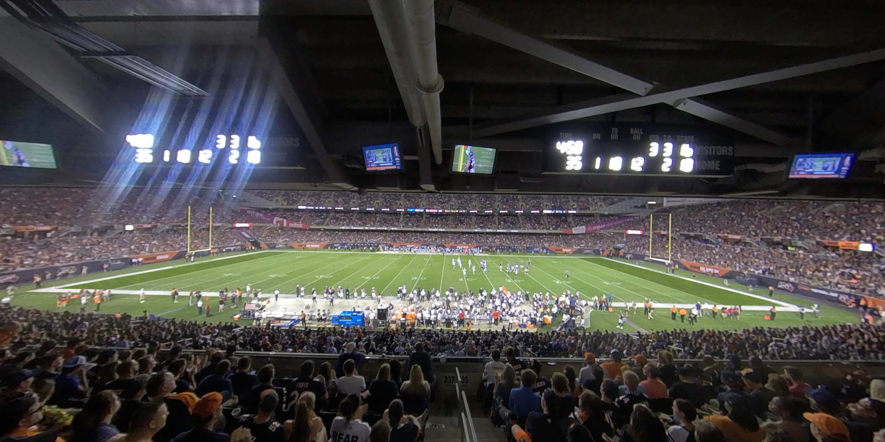 section 235 panoramic seat view  for football - soldier field