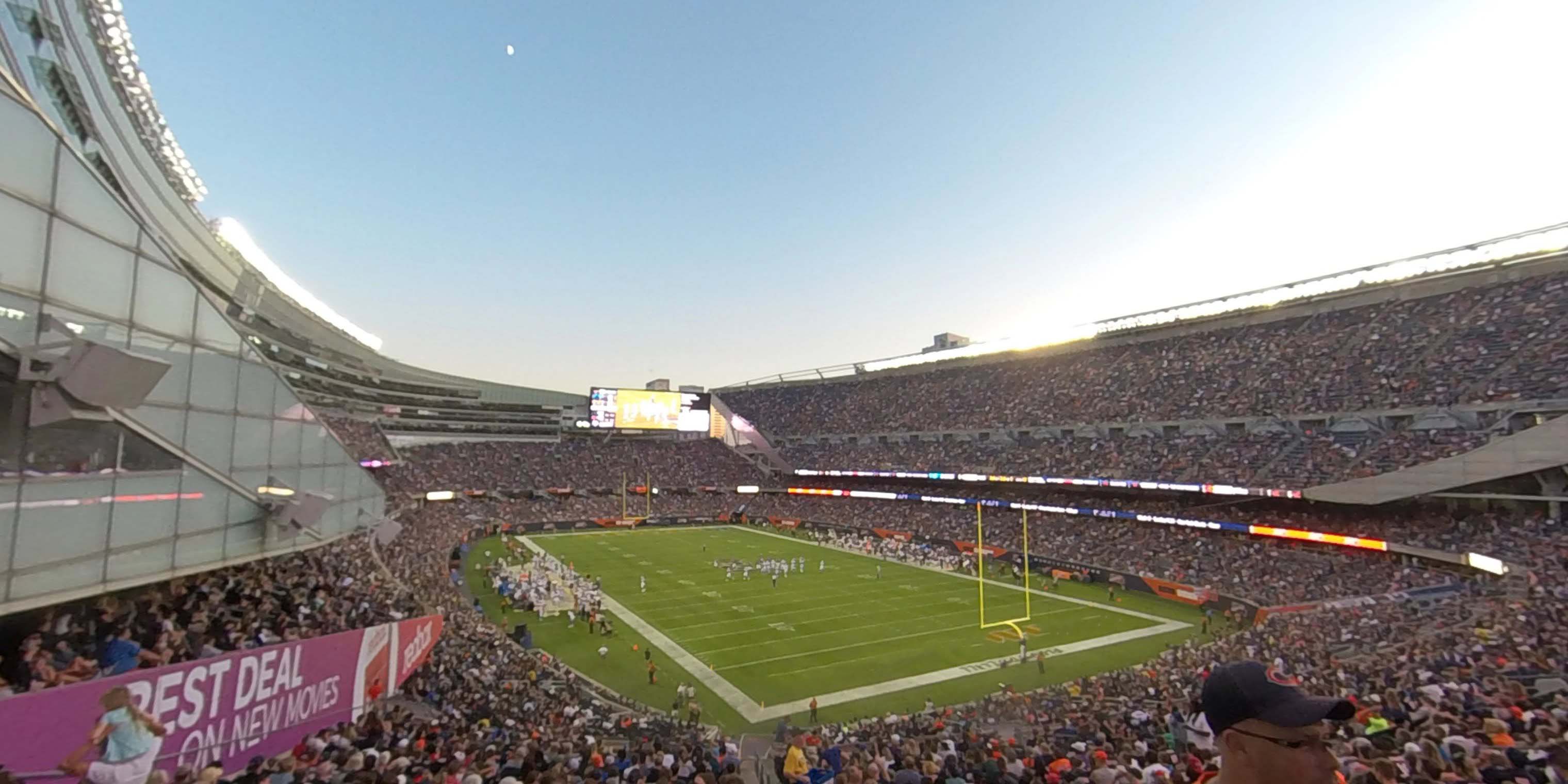 section 255 panoramic seat view  for football - soldier field