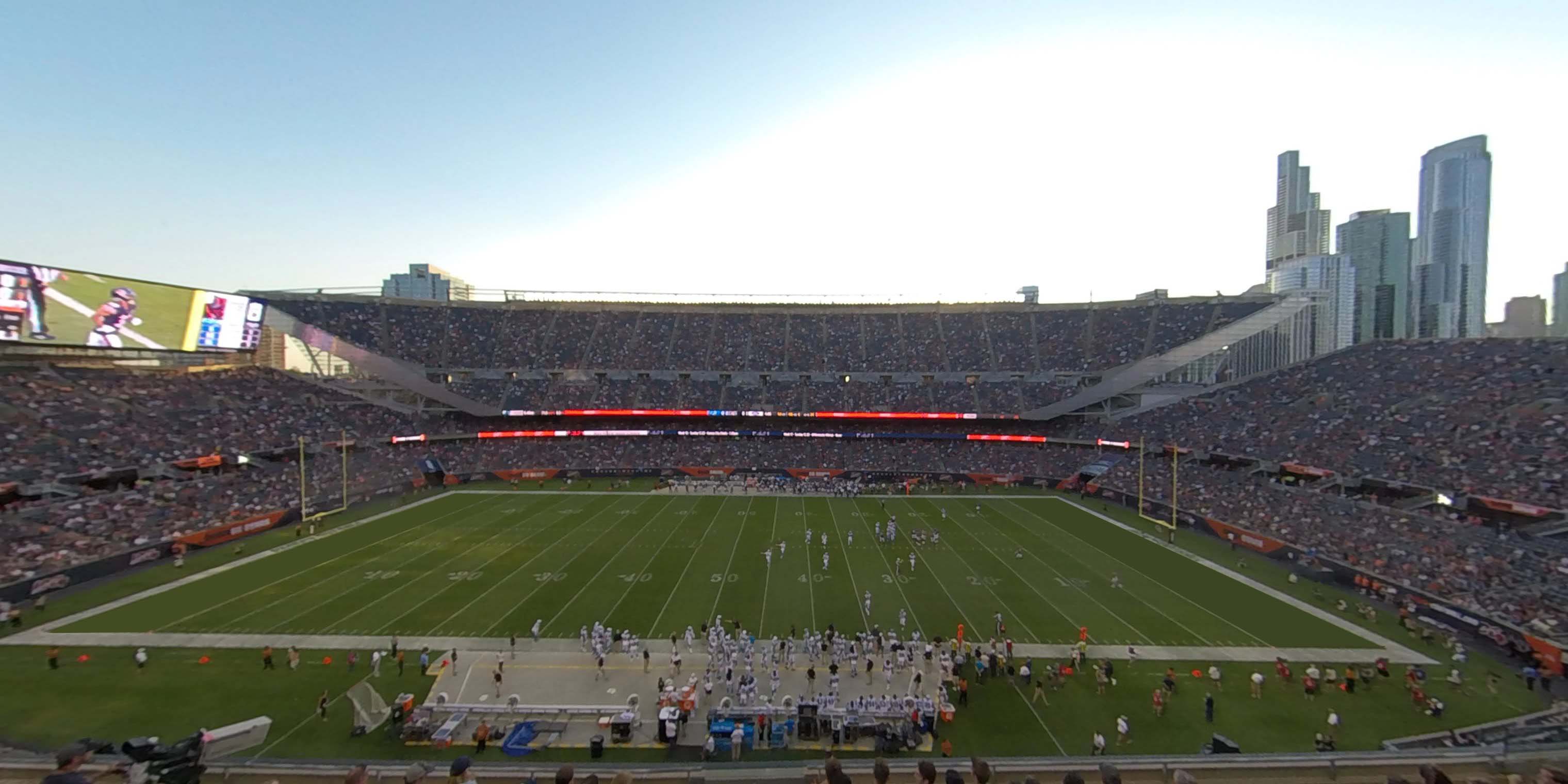 section 308 panoramic seat view  for football - soldier field
