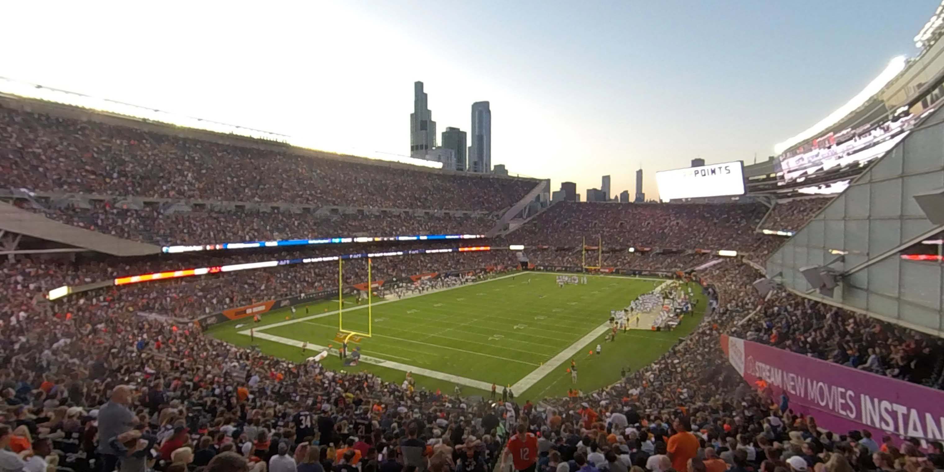 section 318 panoramic seat view  for football - soldier field