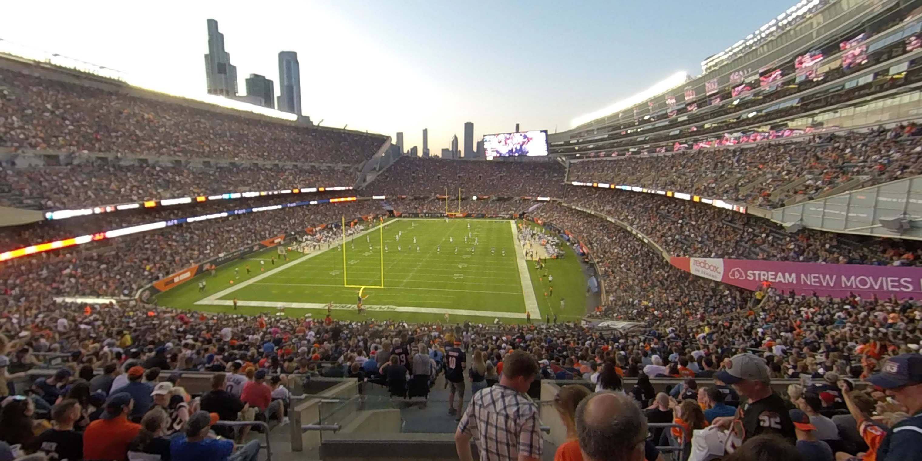 section 320 panoramic seat view  for football - soldier field