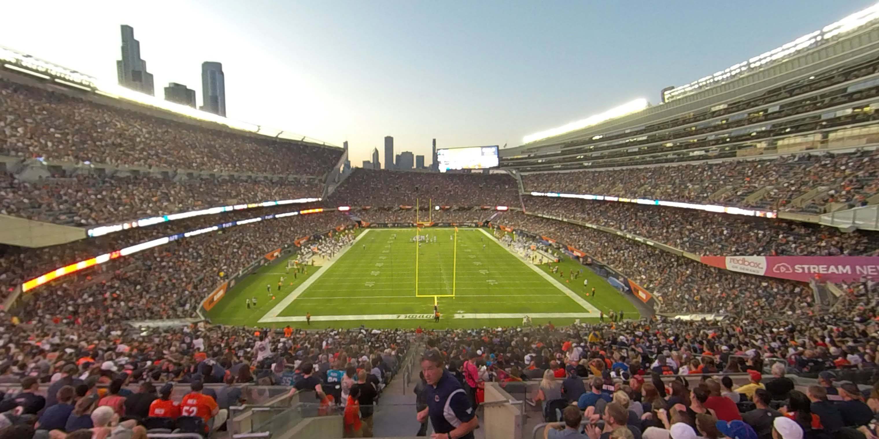 section 322 panoramic seat view  for football - soldier field