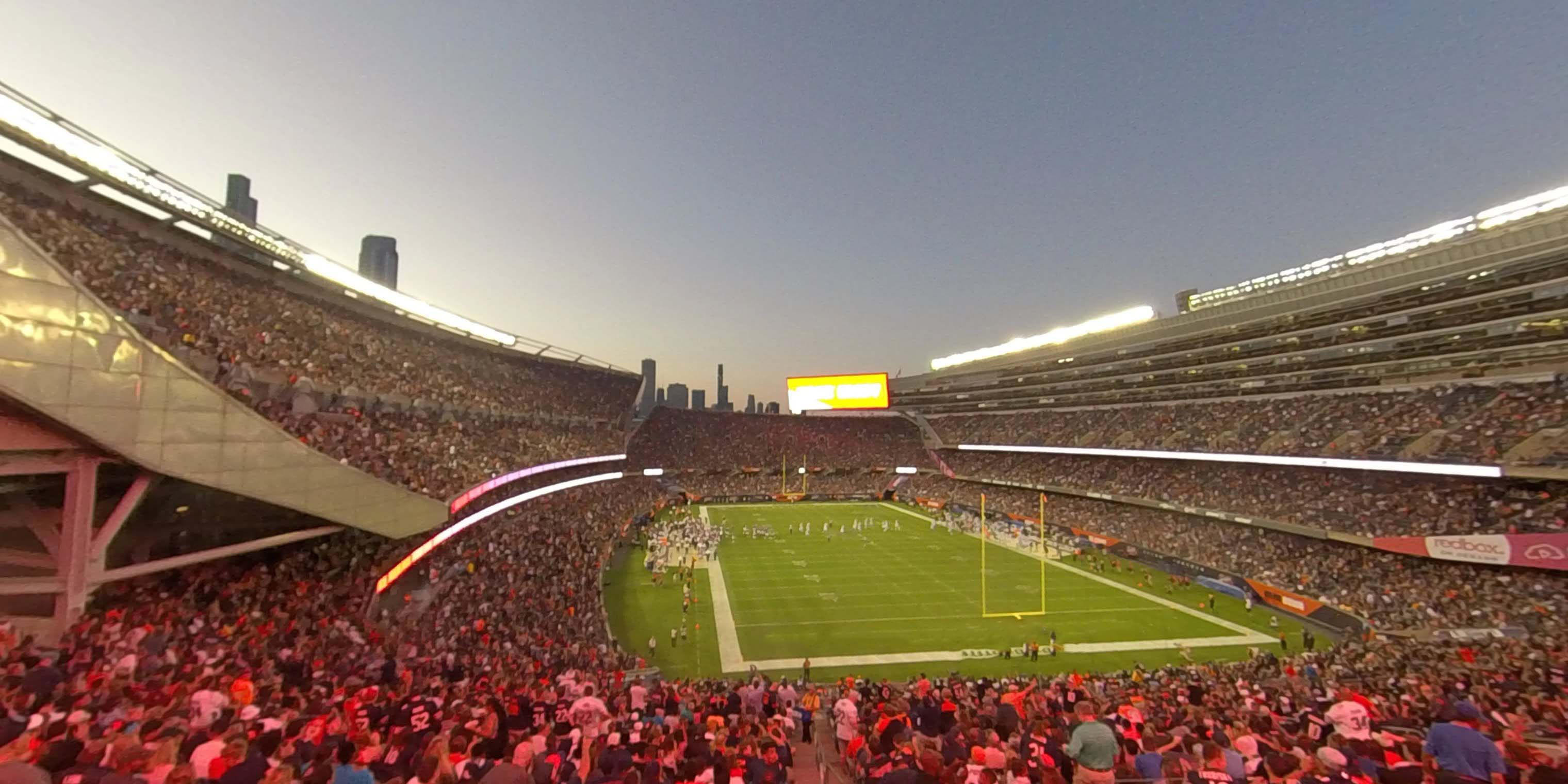 section 324 panoramic seat view  for football - soldier field