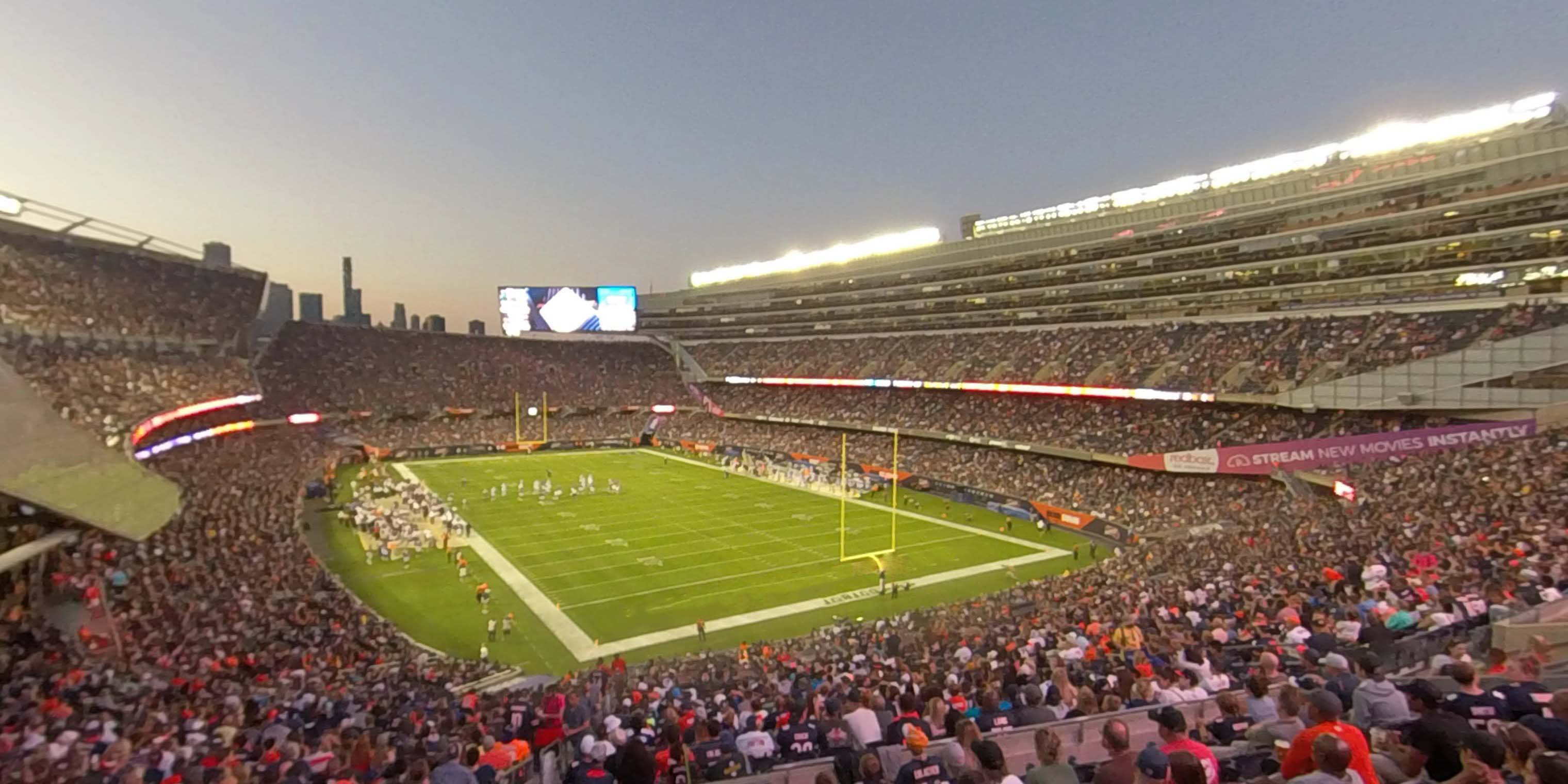 section 325 panoramic seat view  for football - soldier field