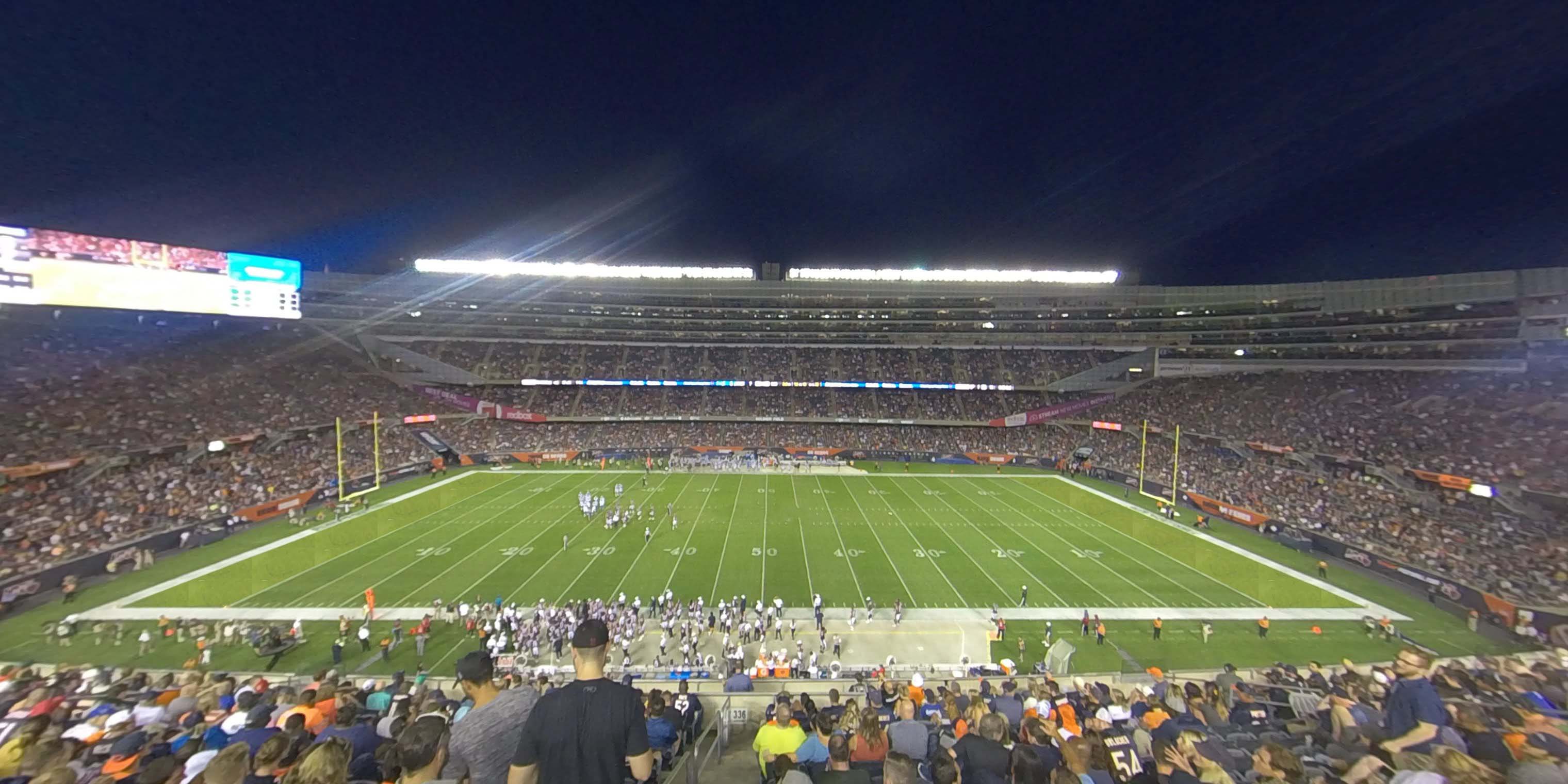 section 336 panoramic seat view  for football - soldier field