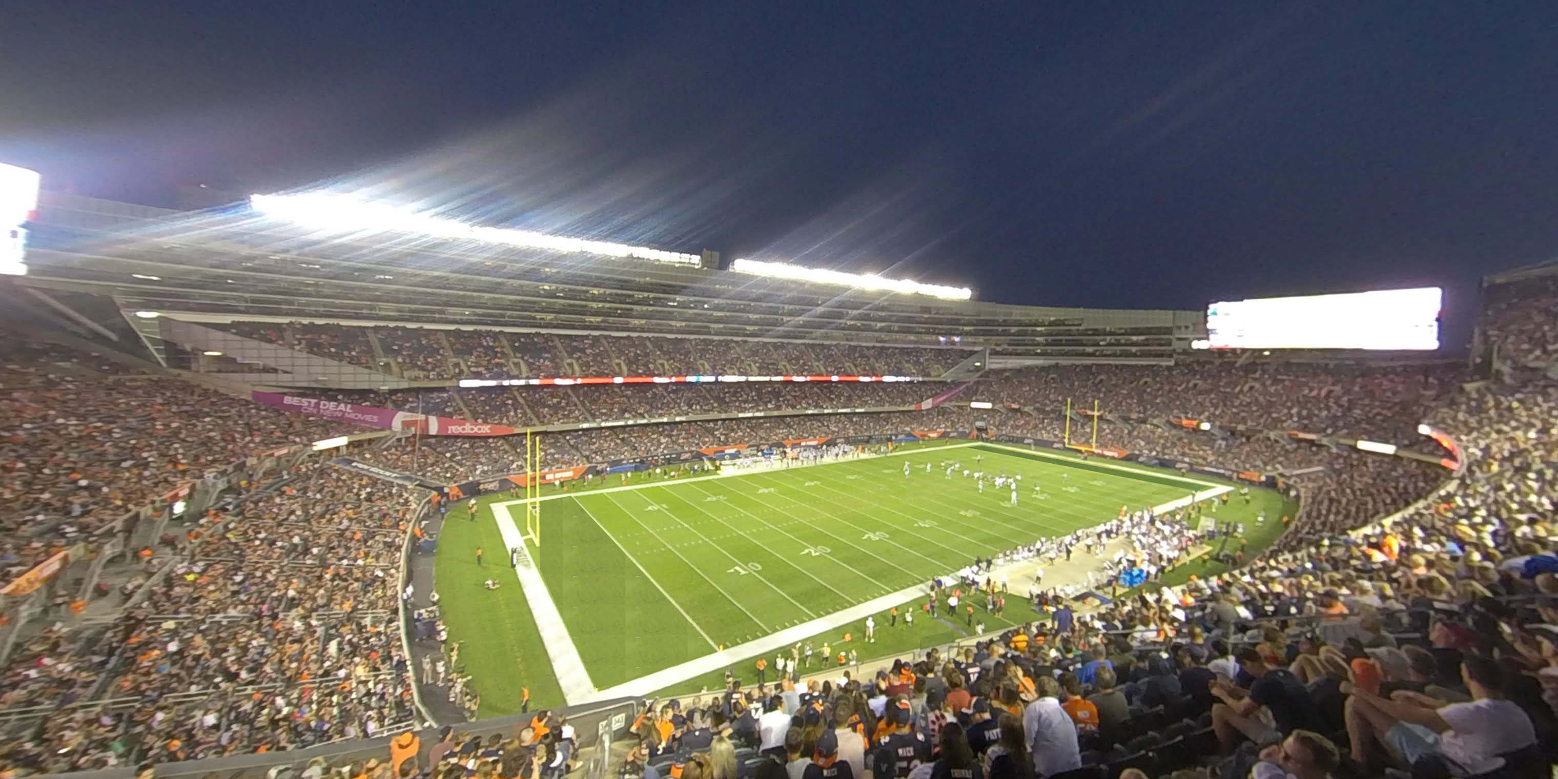 section 343 panoramic seat view  for football - soldier field