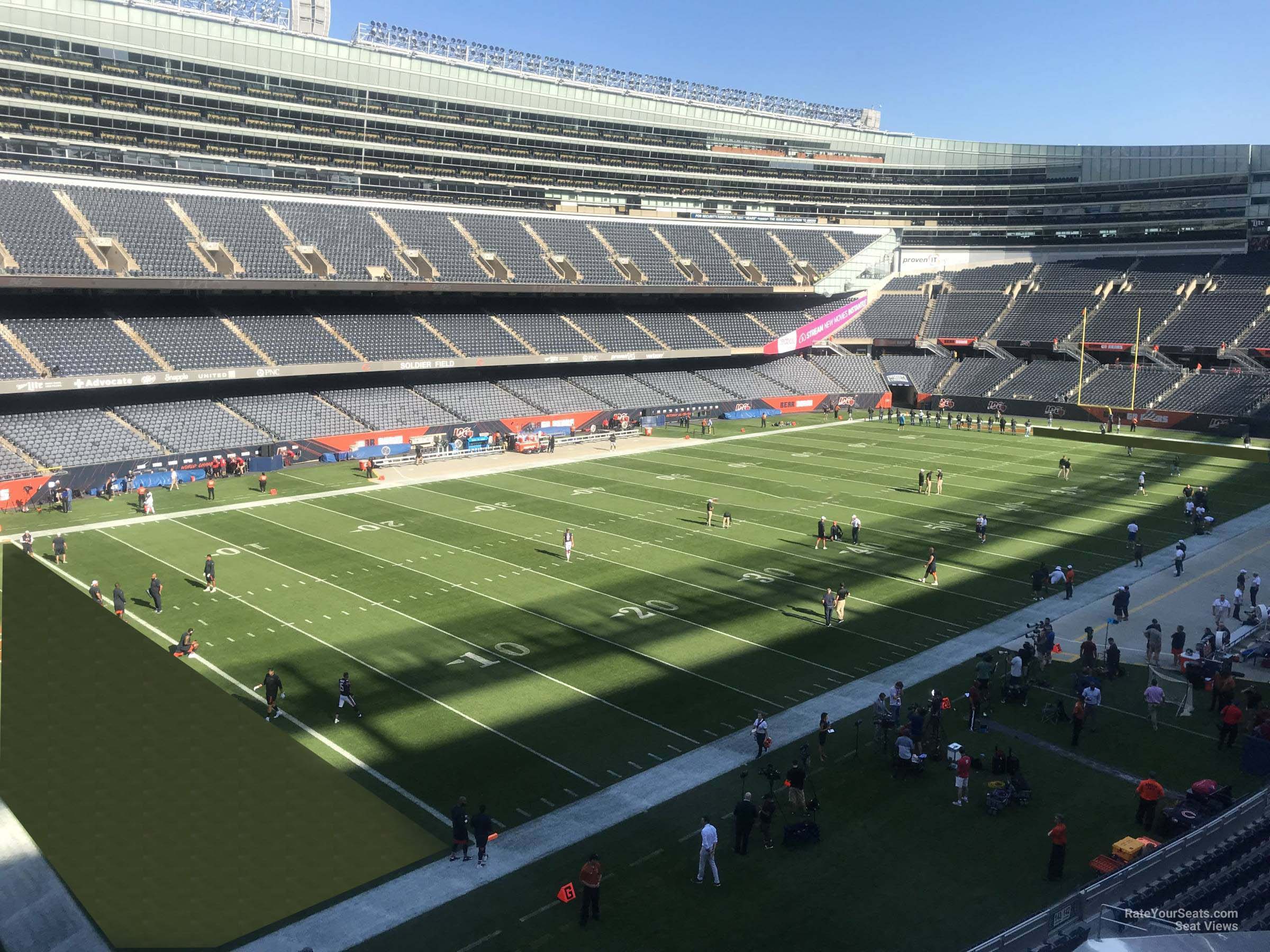 section 344, row 2 seat view  for football - soldier field