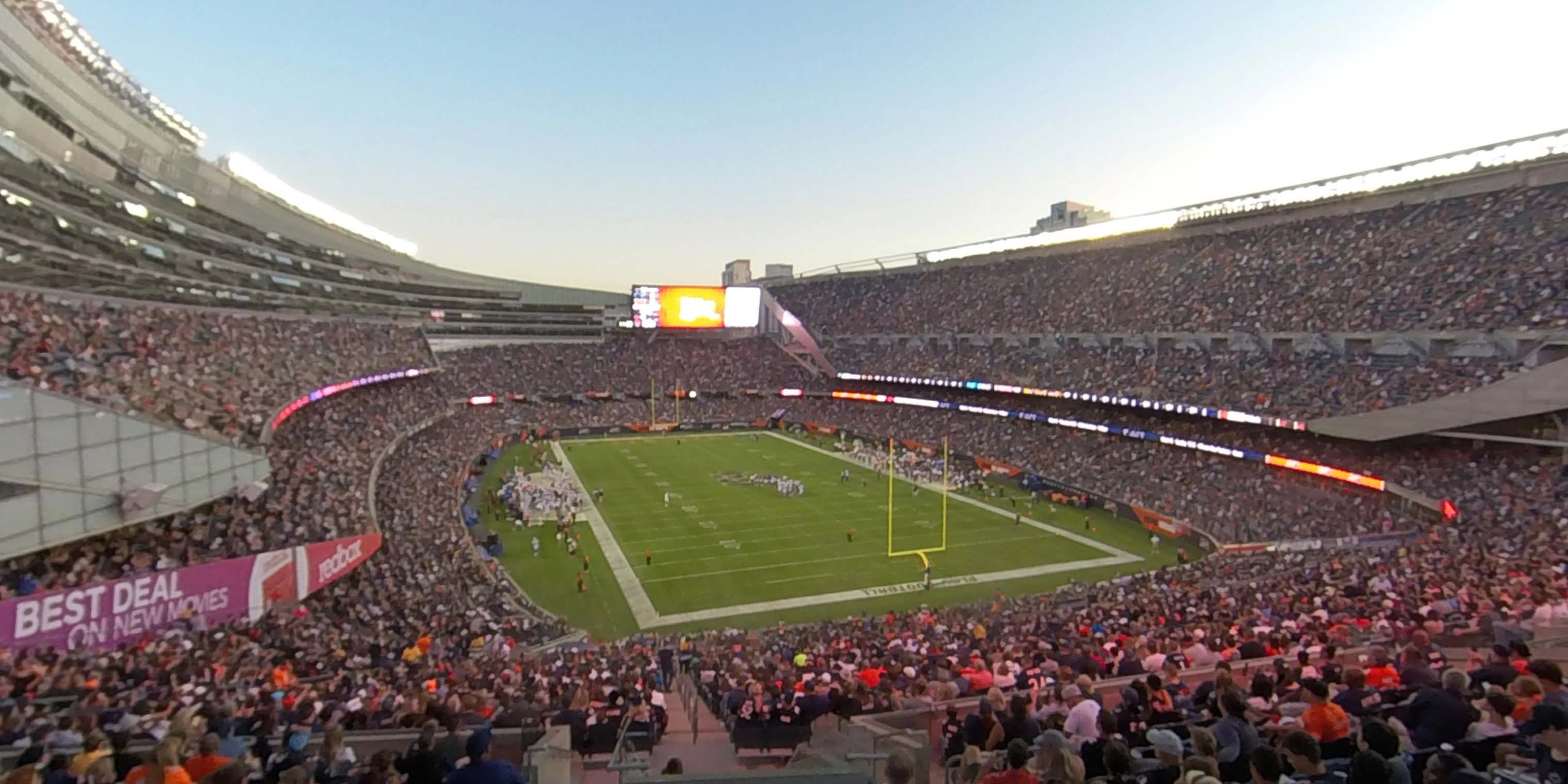 section 354 panoramic seat view  for football - soldier field