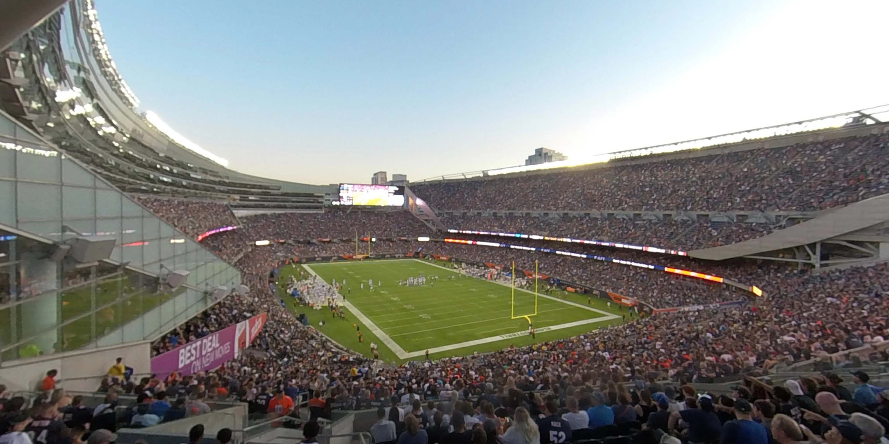 section 355 panoramic seat view  for football - soldier field