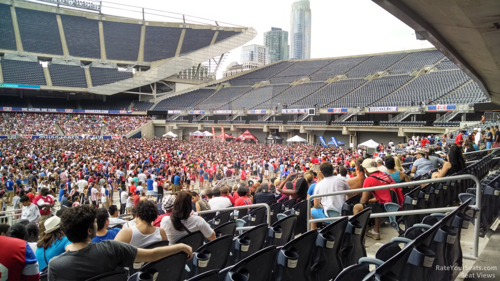 View from Section 108 at Soldier Field