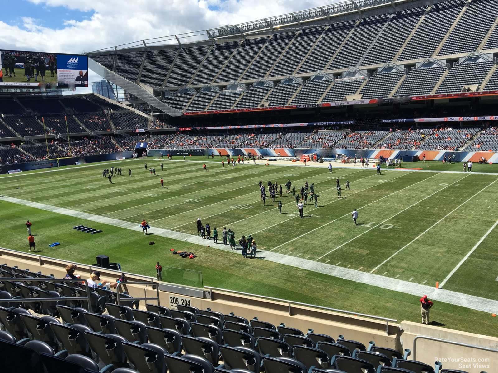 section 204, row 9 seat view  for football - soldier field