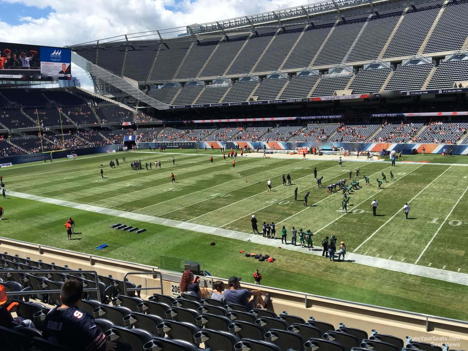 section 205, row 9 seat view  for football - soldier field
