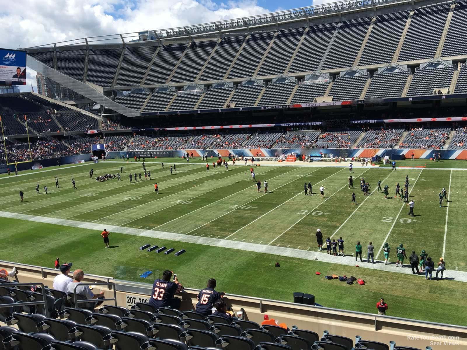 section 206, row 9 seat view  for football - soldier field