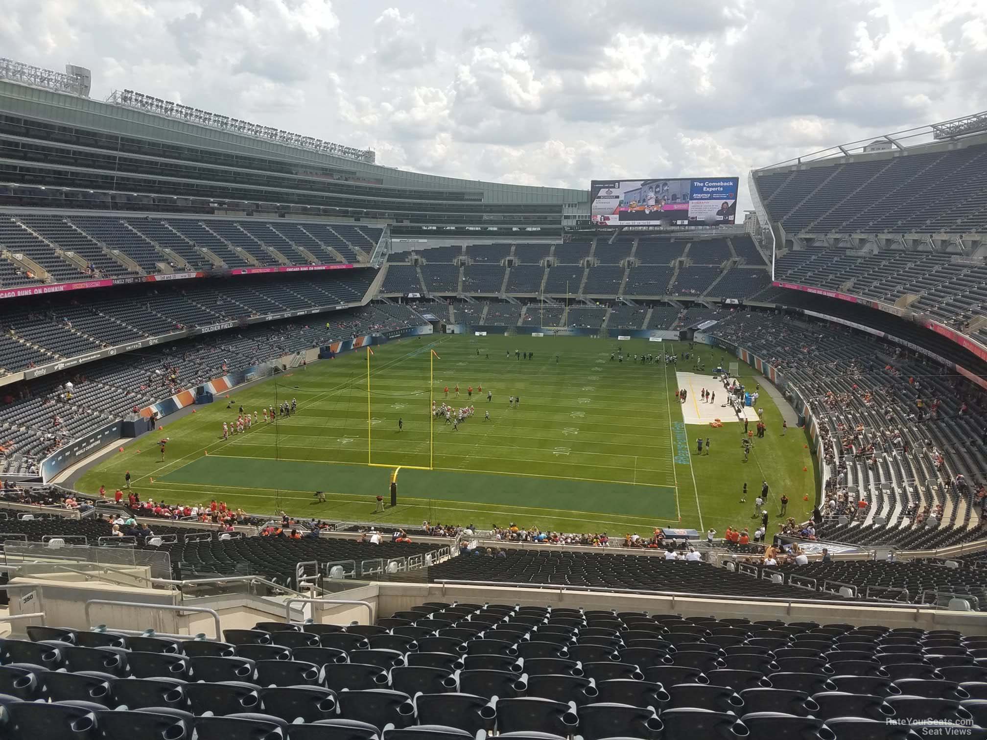 section 350, row 15 seat view  for football - soldier field