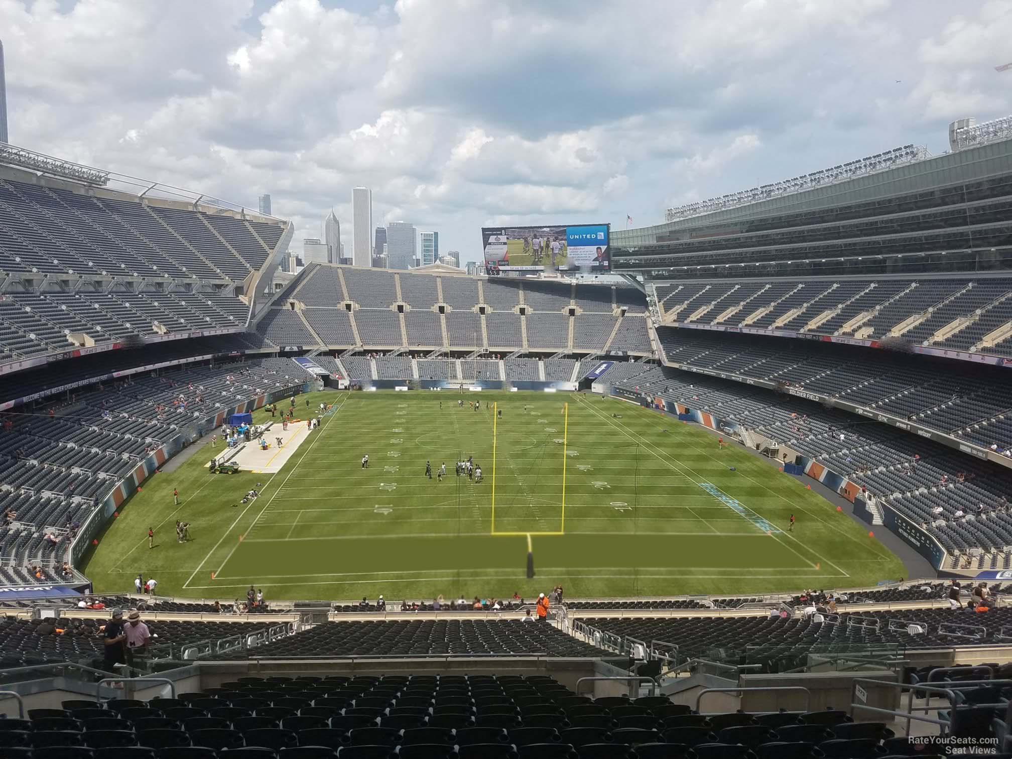 loft 423, row 2 seat view  for football - soldier field