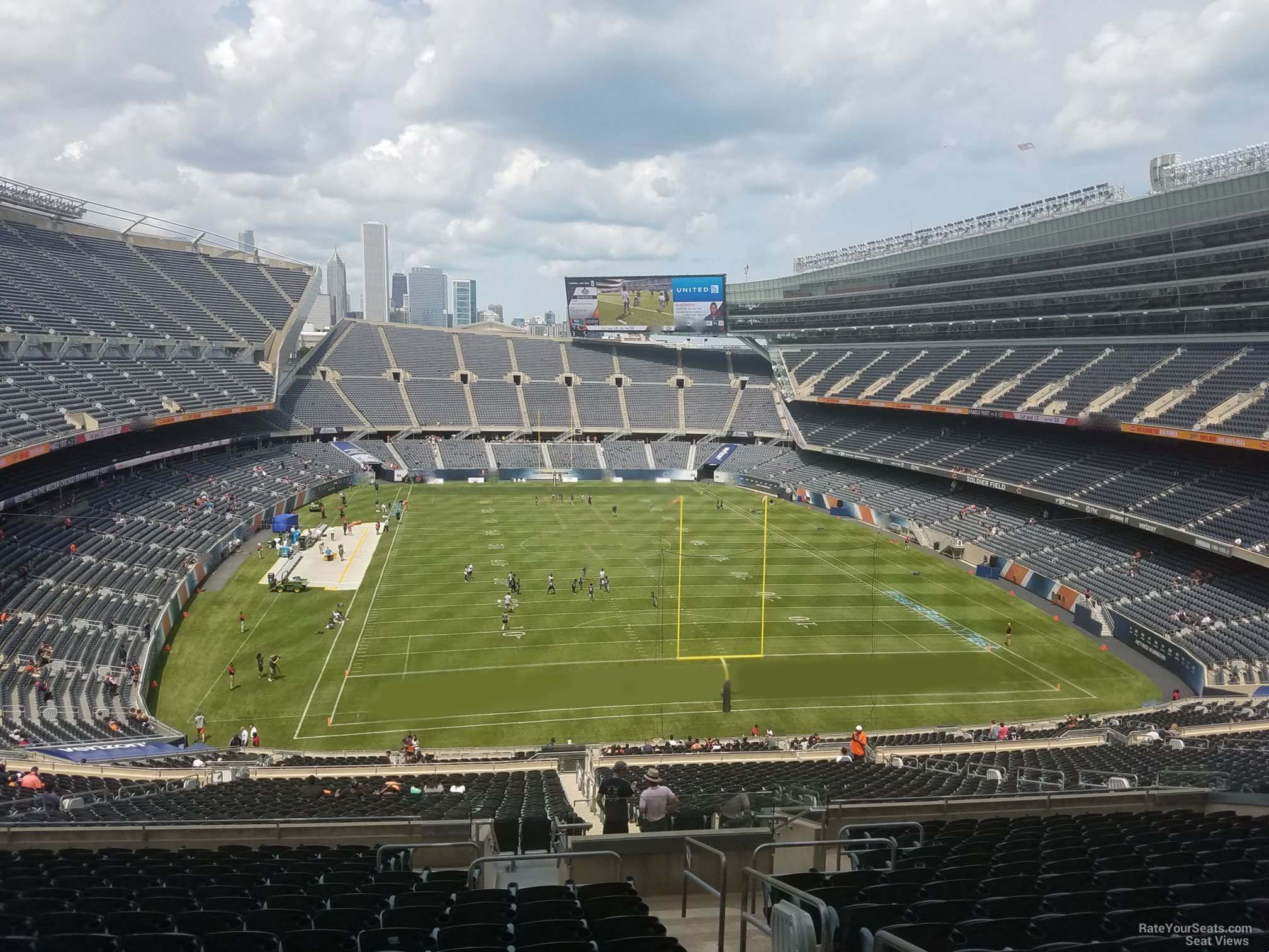 loft 424, row 2 seat view  for football - soldier field