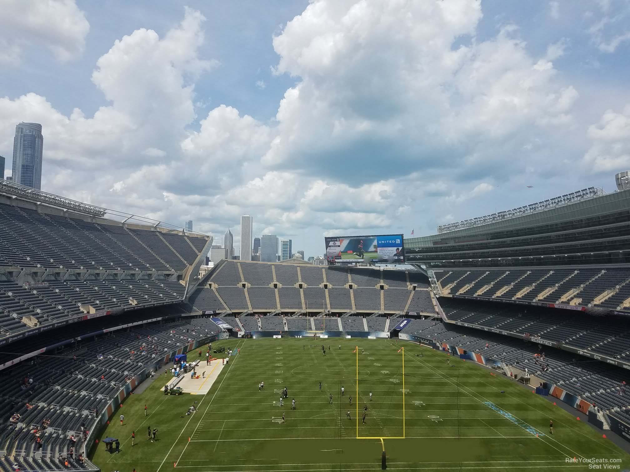 loft 425, row 2 seat view  for football - soldier field