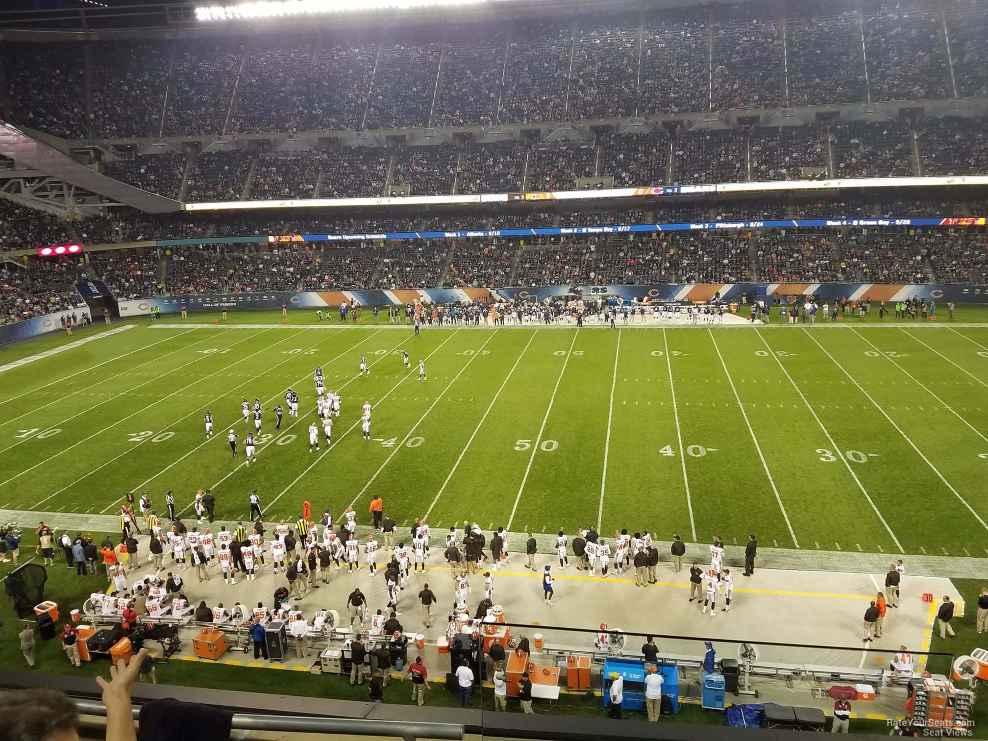 section 309, row 4 seat view  for football - soldier field