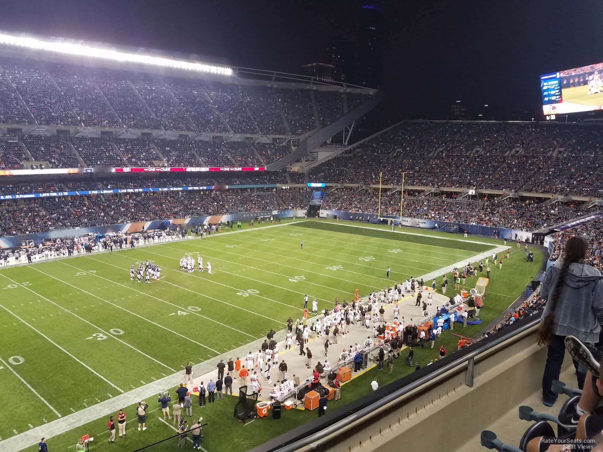 section 313, row 4 seat view  for football - soldier field