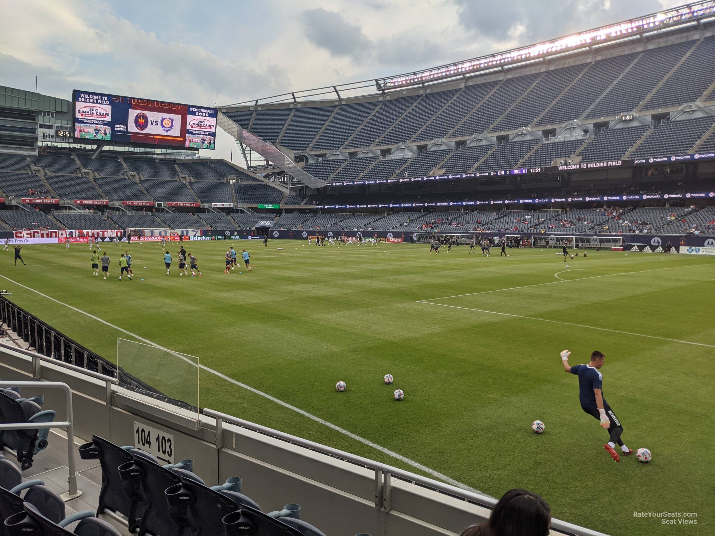 section 103, row 4 seat view  for soccer - soldier field