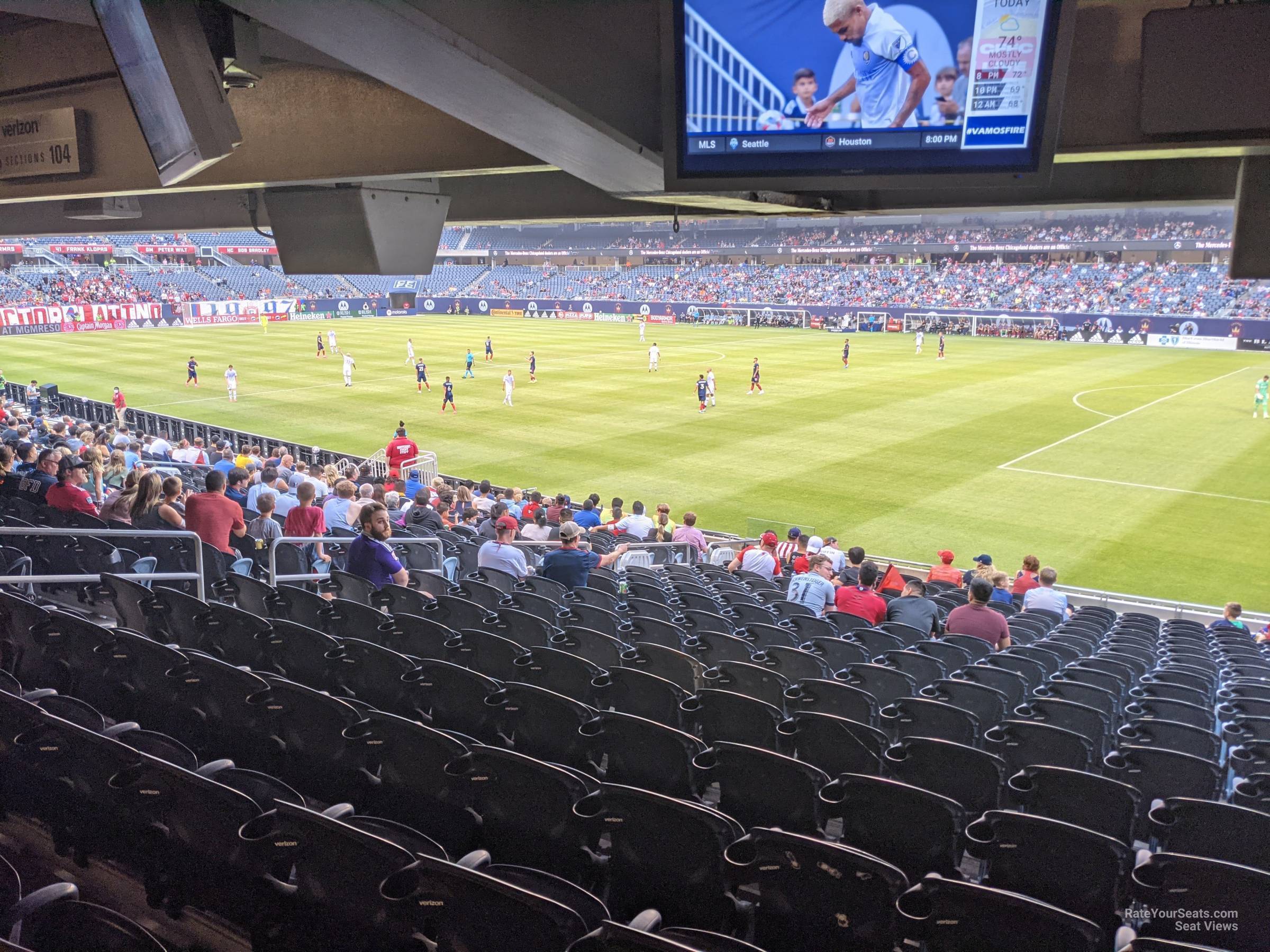 section 104, row 18 seat view  for soccer - soldier field