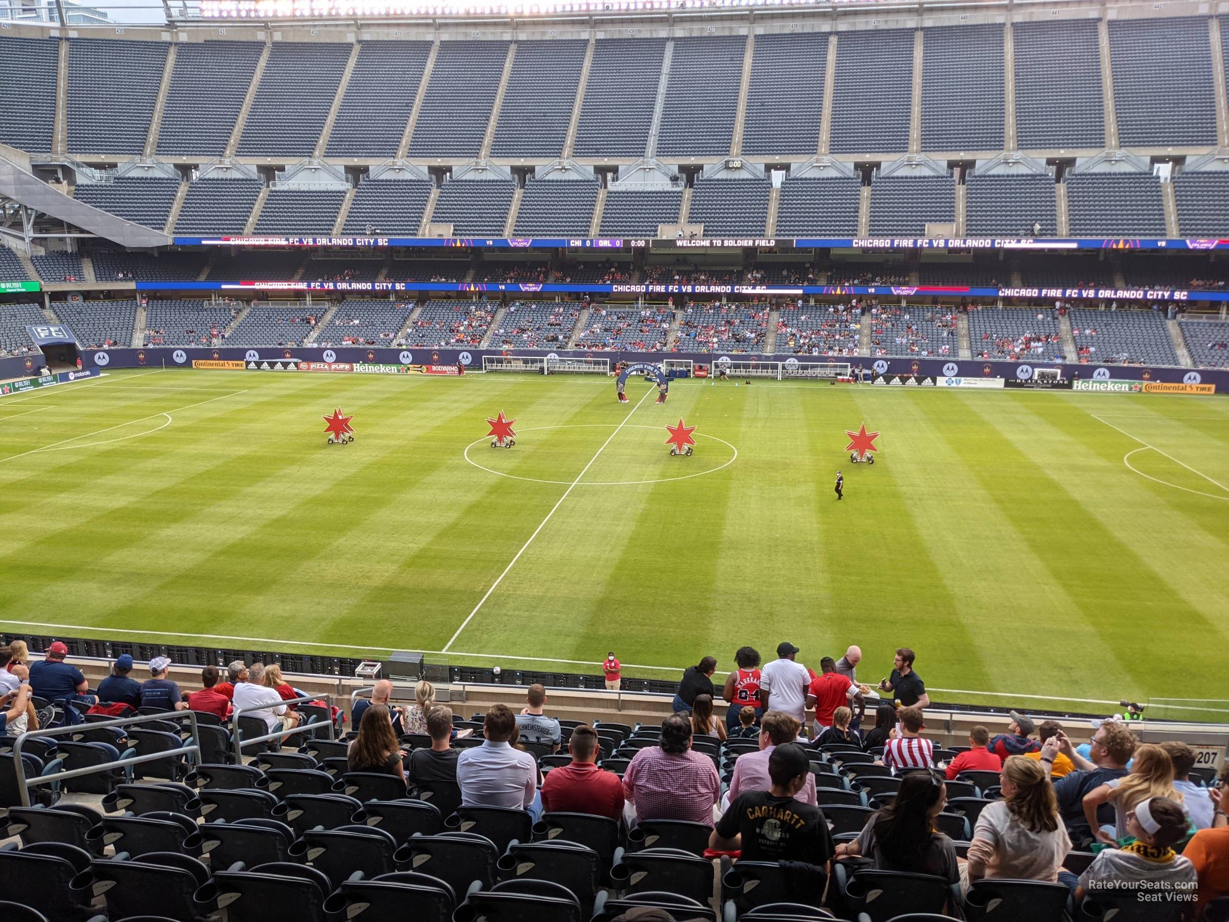 section 208, row 15 seat view  for soccer - soldier field
