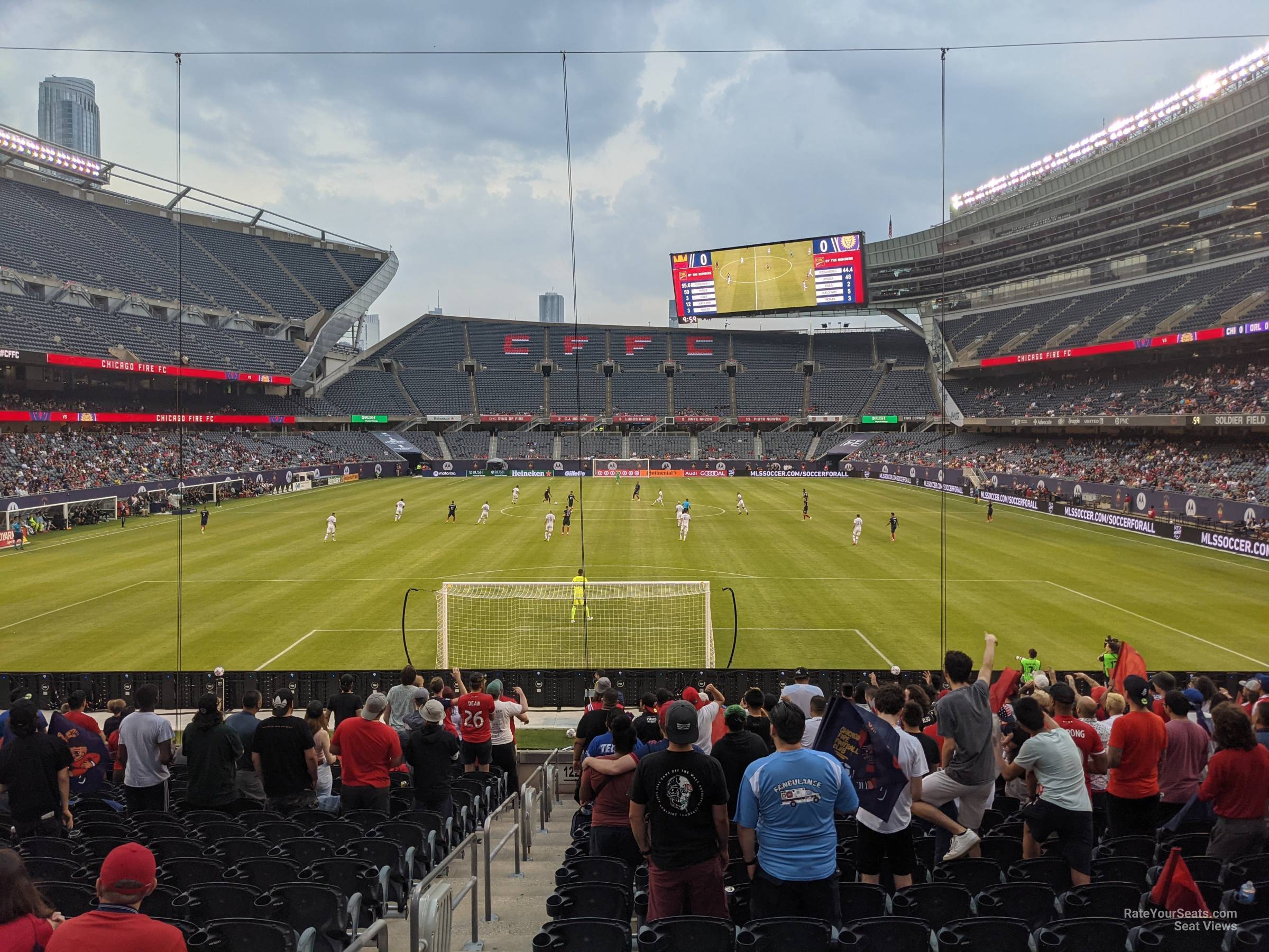 section supporters seat view  for soccer - soldier field