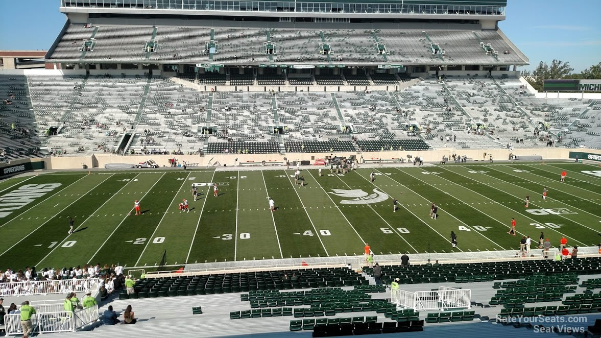 section 10, row 55 seat view  - spartan stadium