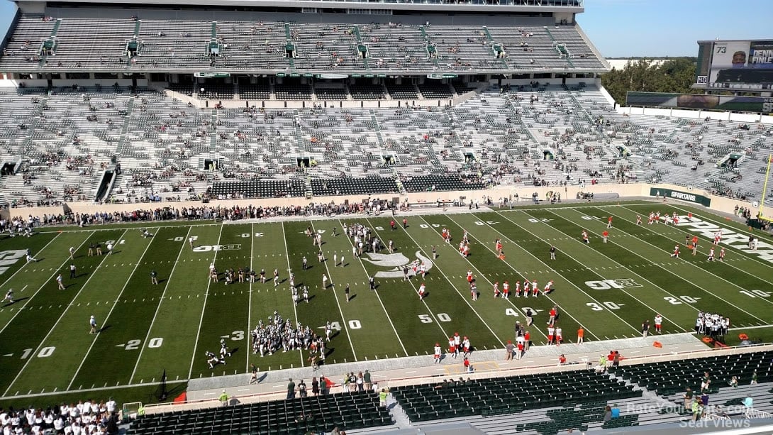 section 109, row 4 seat view - spartan stadium