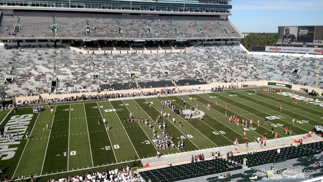 section 110, row 4 seat view  - spartan stadium