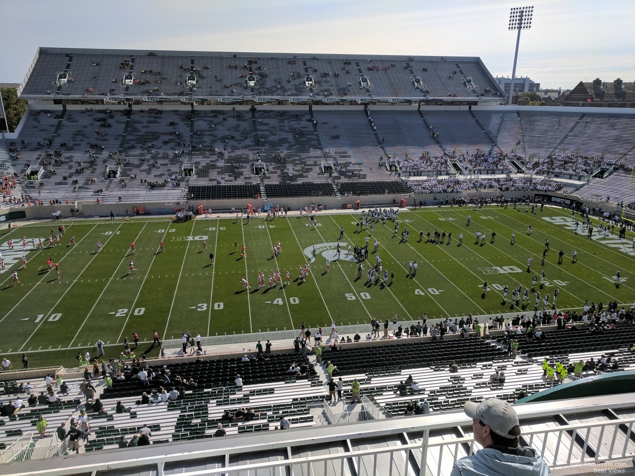 section 124, row 4 seat view  - spartan stadium