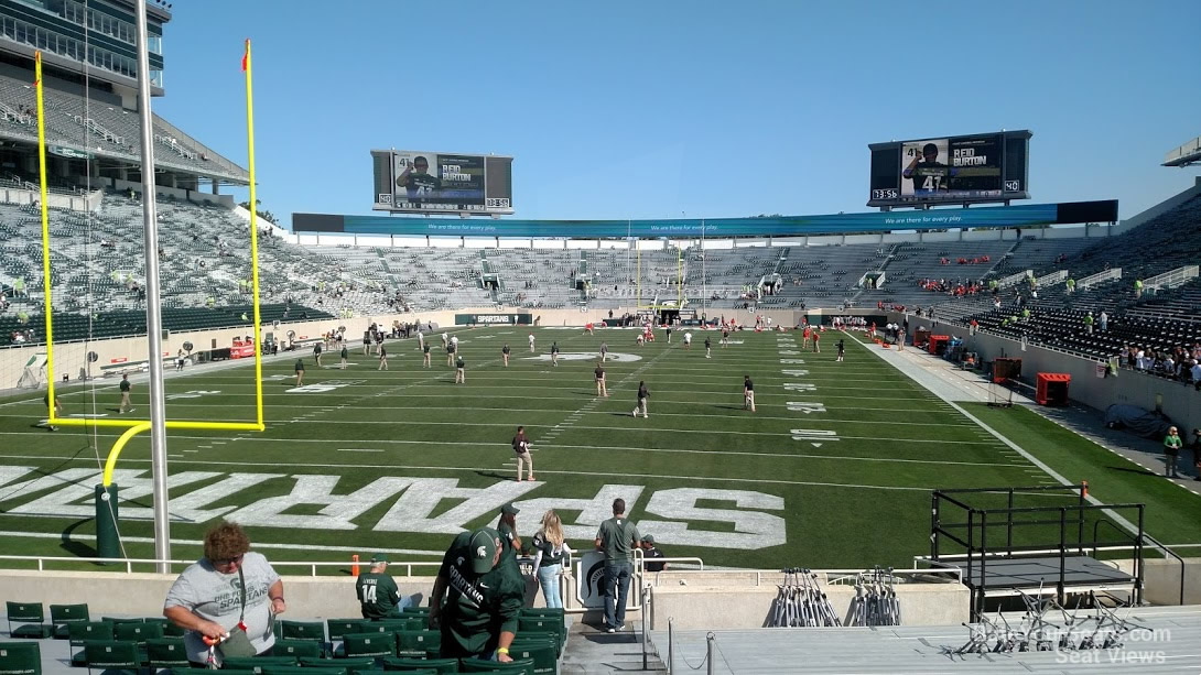 section 15, row 20 seat view  - spartan stadium