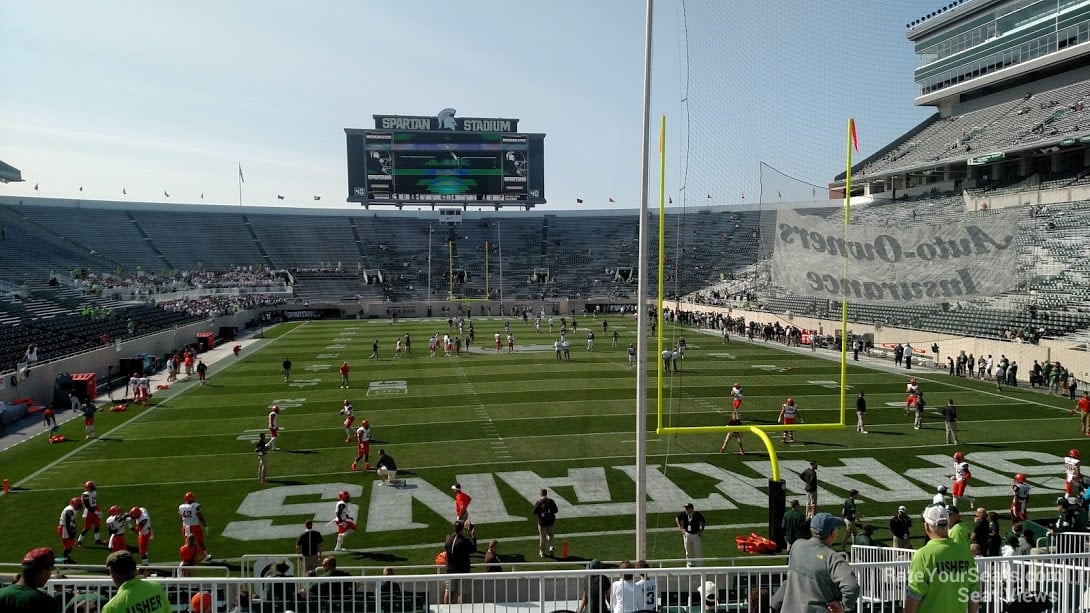 section 2, row 25 seat view  - spartan stadium