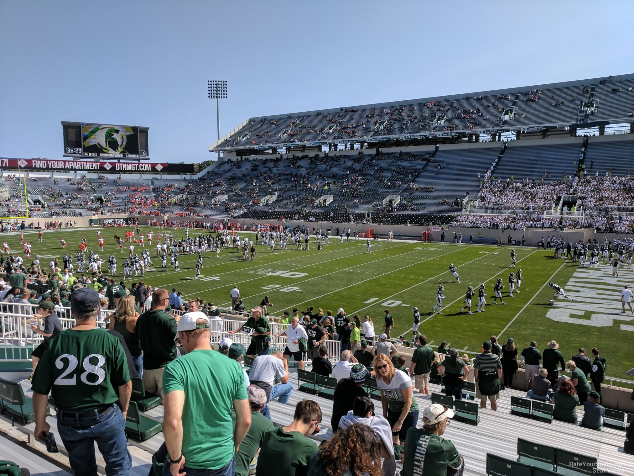 section 21, row 25 seat view  - spartan stadium