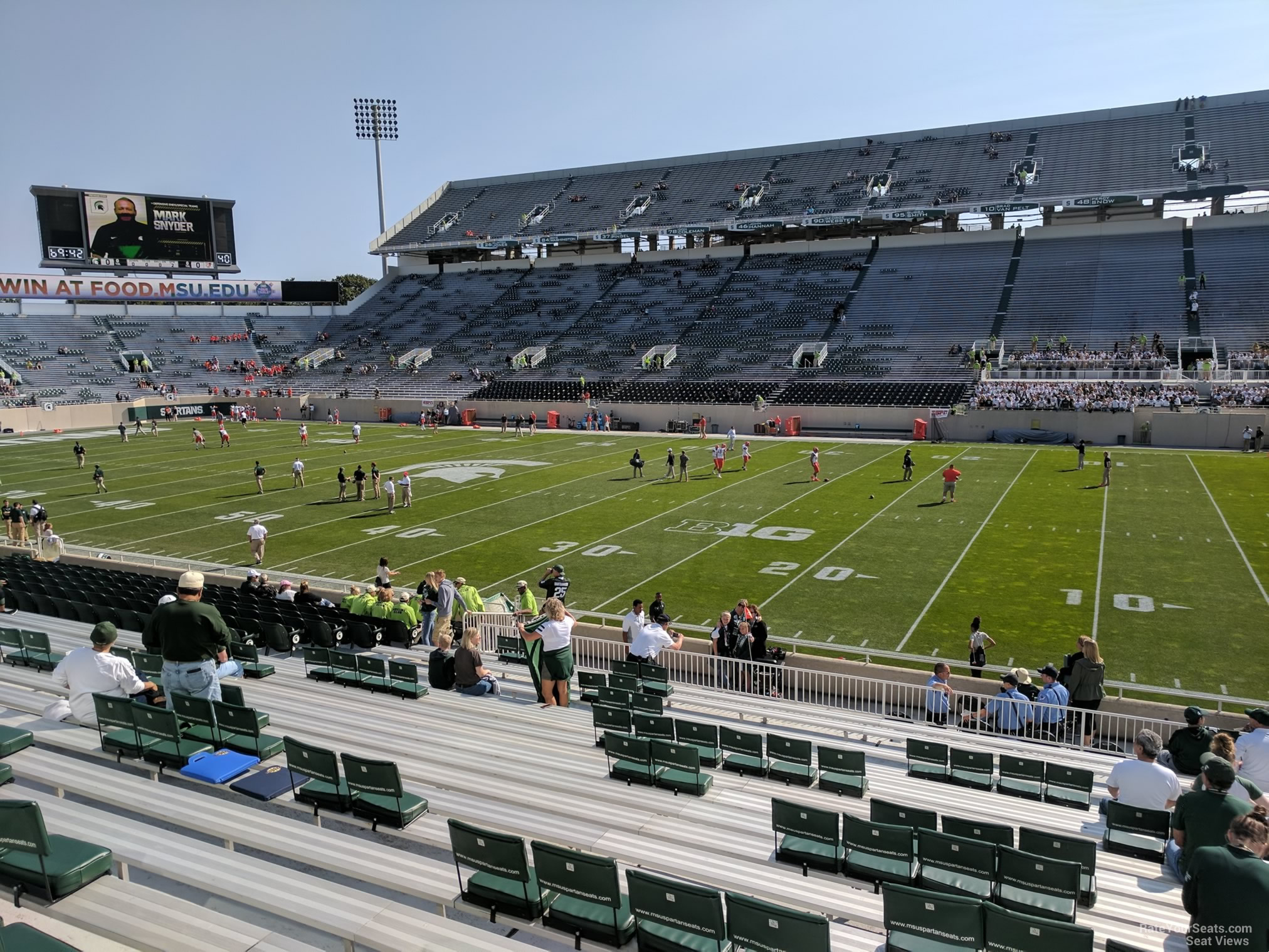 section 22, row 25 seat view  - spartan stadium