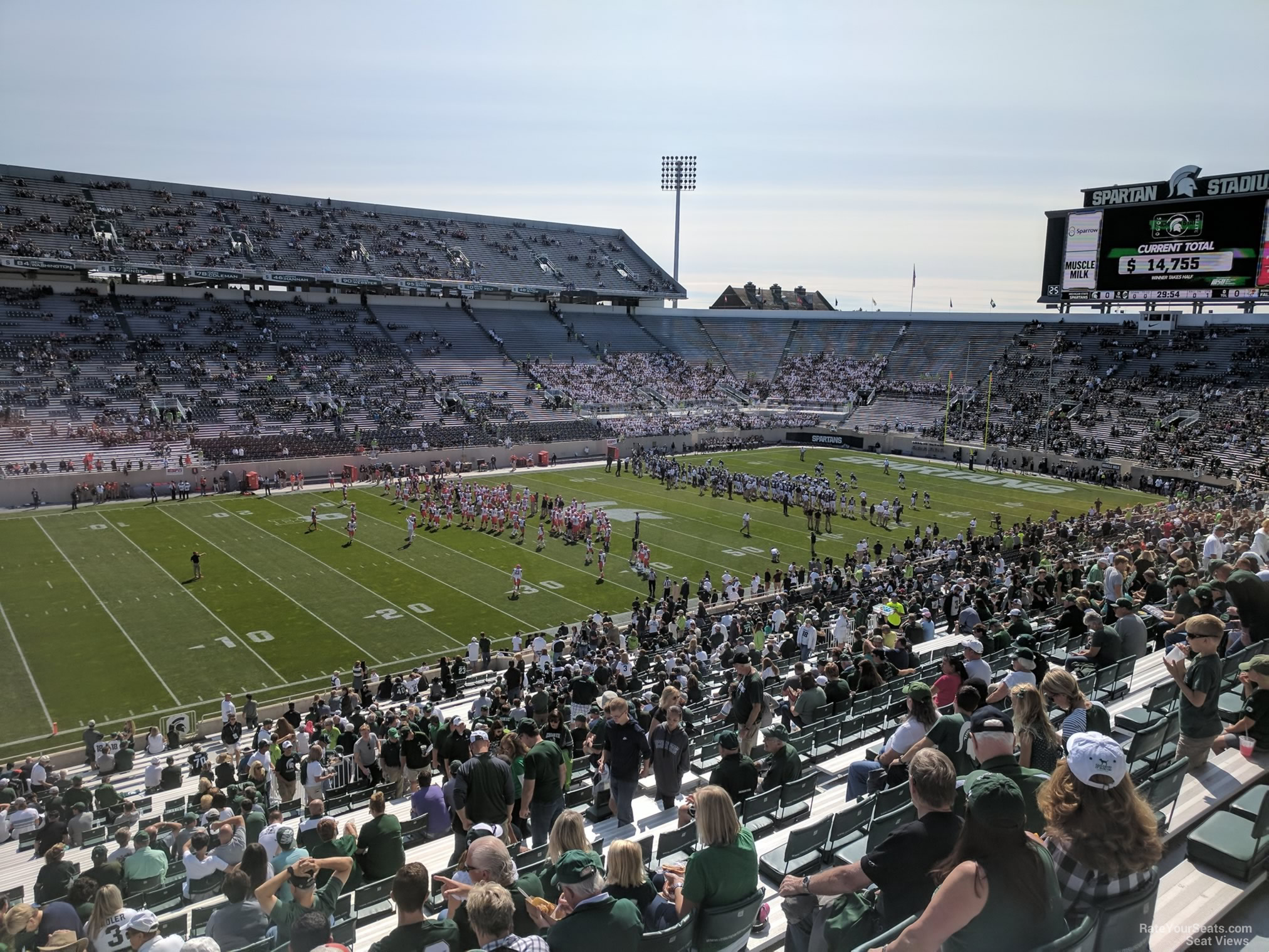 section 26, row 55 seat view  - spartan stadium