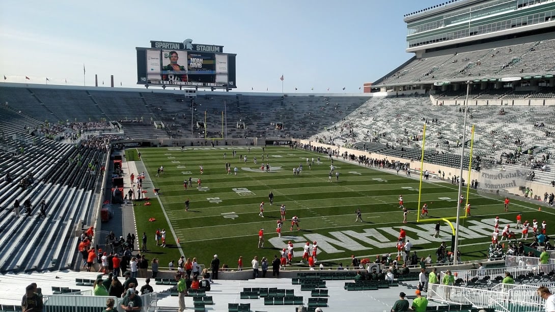 section 3, row 55 seat view  - spartan stadium