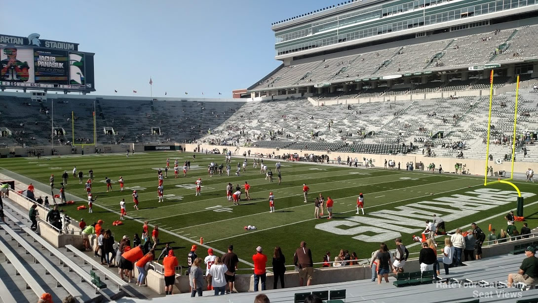 section 4, row 25 seat view  - spartan stadium