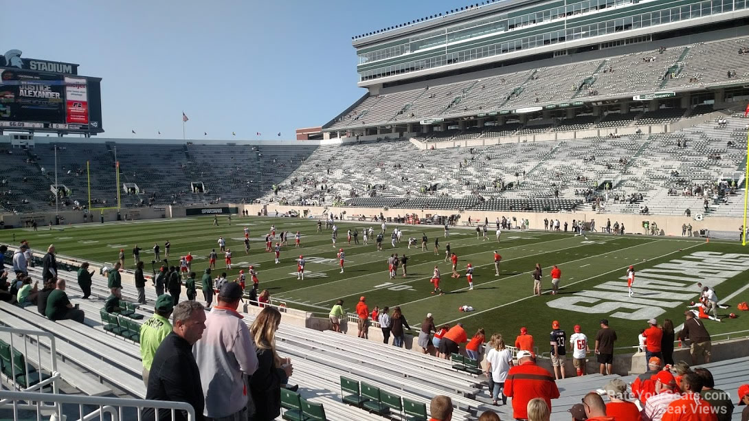 section 5, row 25 seat view  - spartan stadium