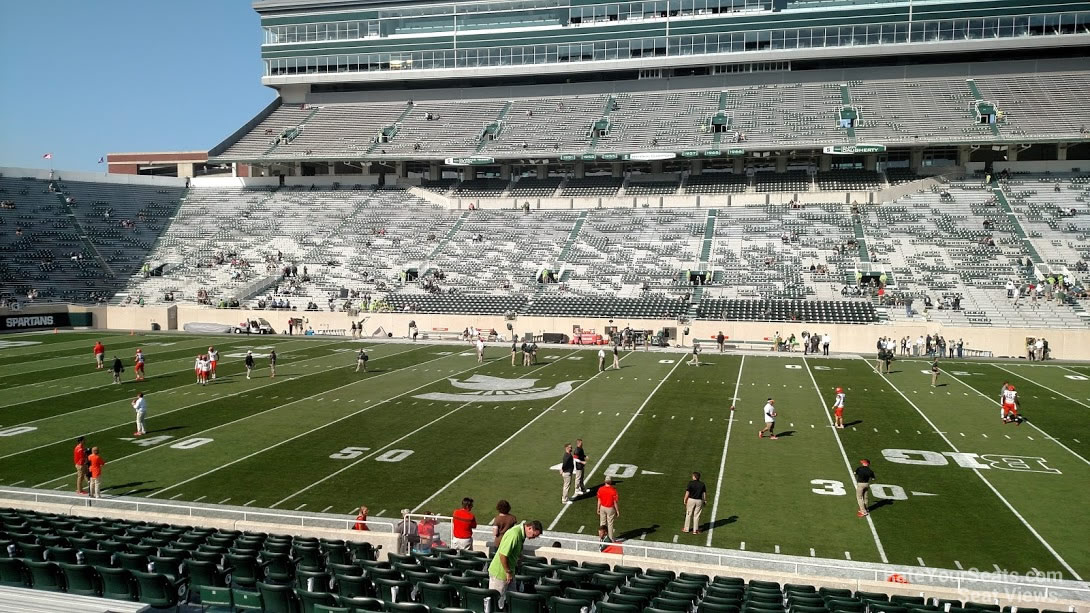 section 8, row 25 seat view  - spartan stadium
