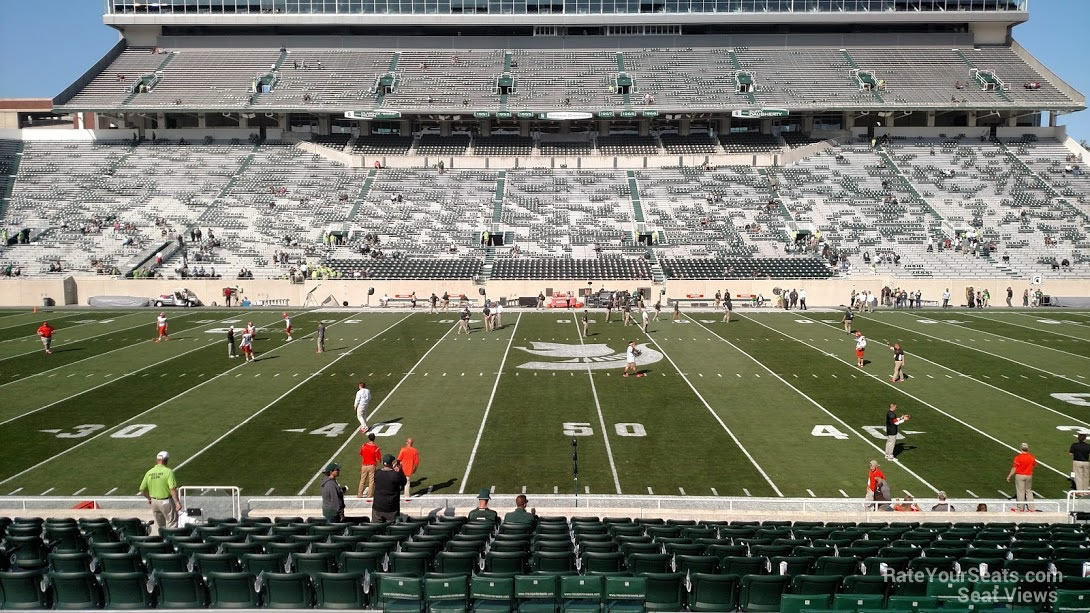 section 9, row 25 seat view  - spartan stadium