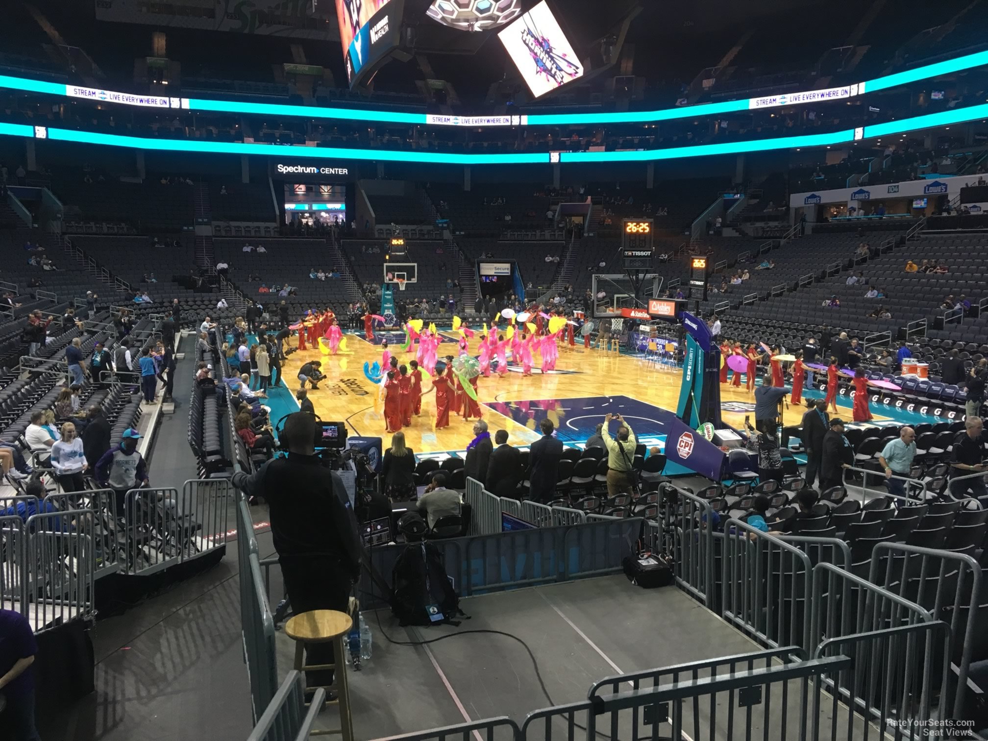 section 111, row o seat view  for basketball - spectrum center
