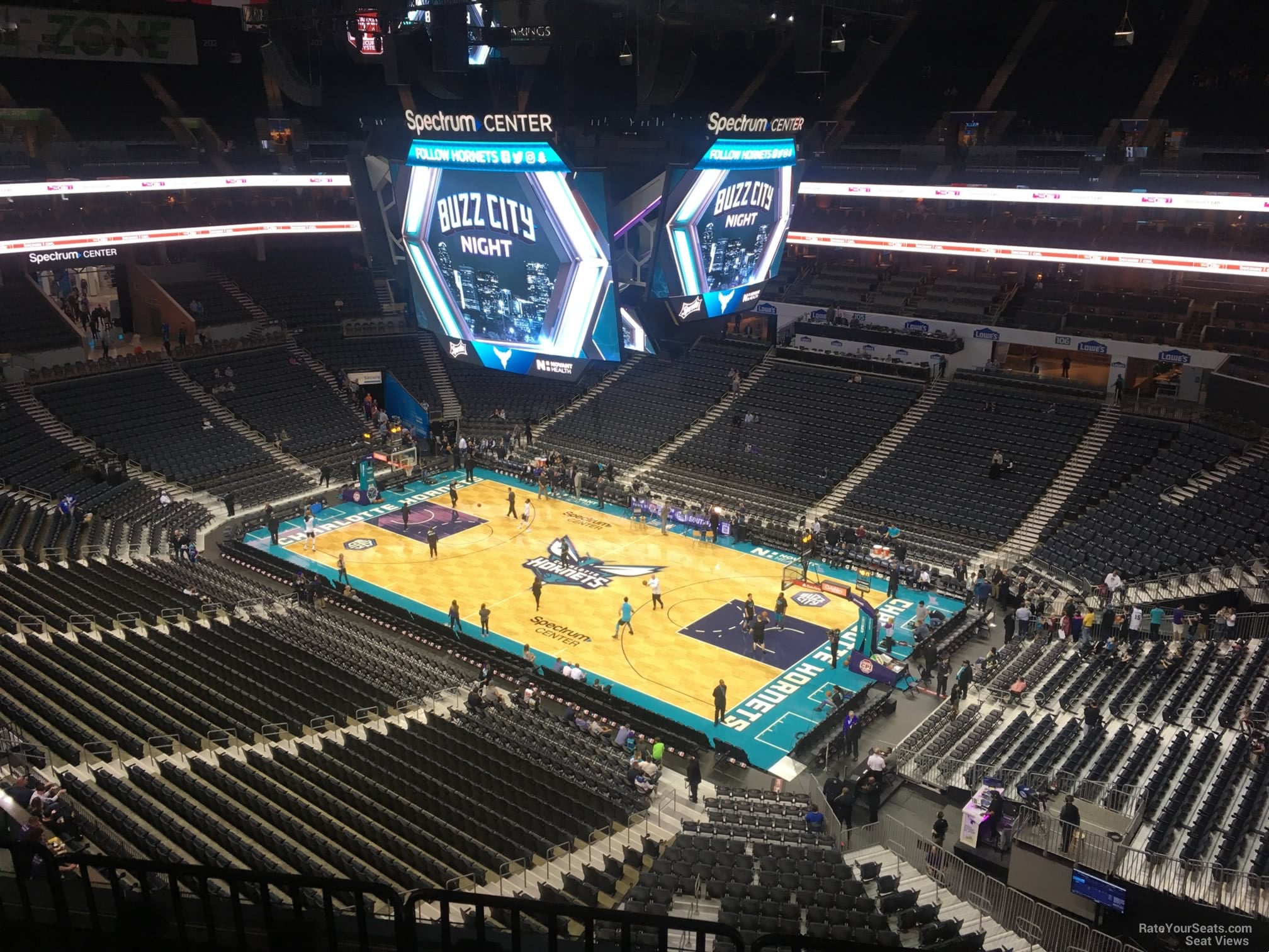 section 222, row f seat view  for basketball - spectrum center