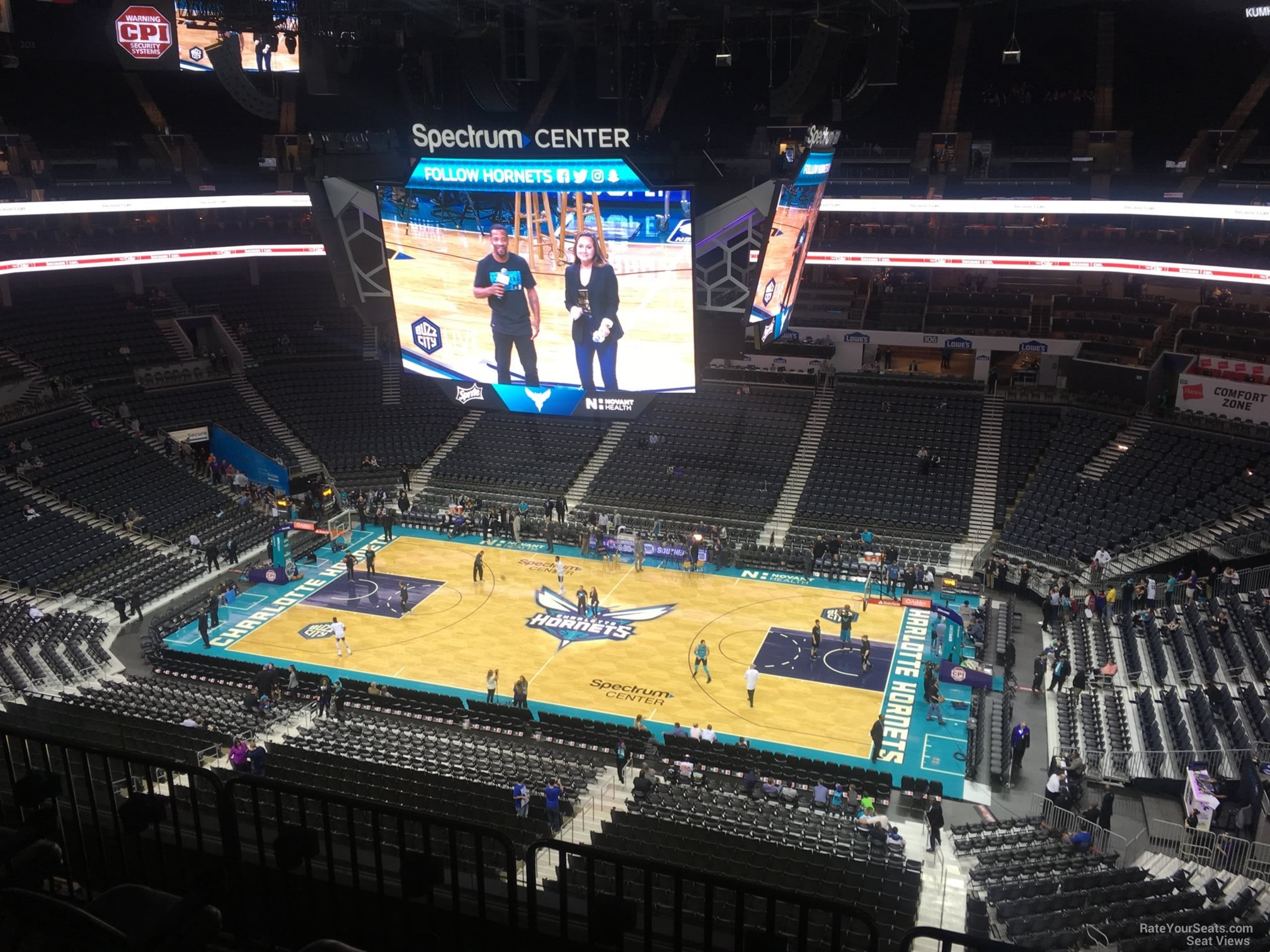 section 224, row f seat view  for basketball - spectrum center