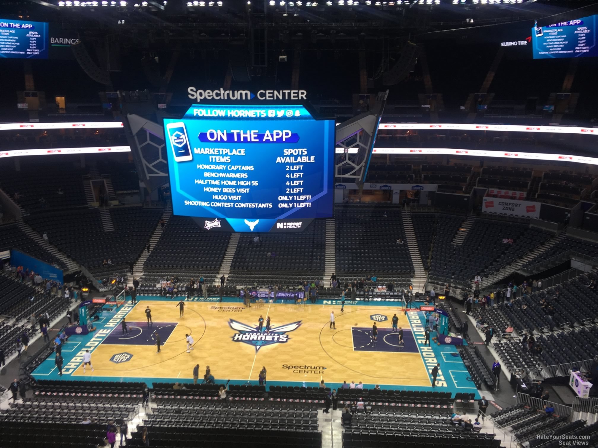 section 225, row f seat view  for basketball - spectrum center