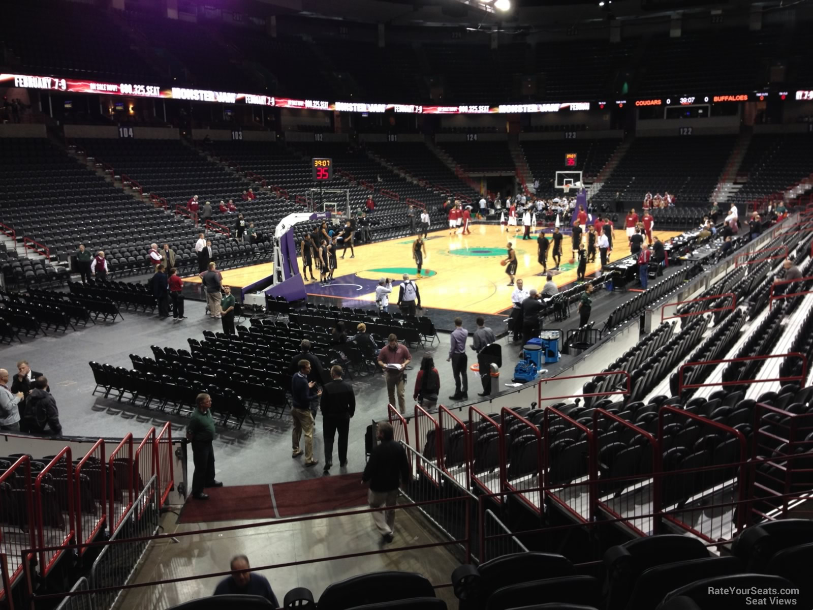 section 112, row j seat view  for basketball - spokane arena