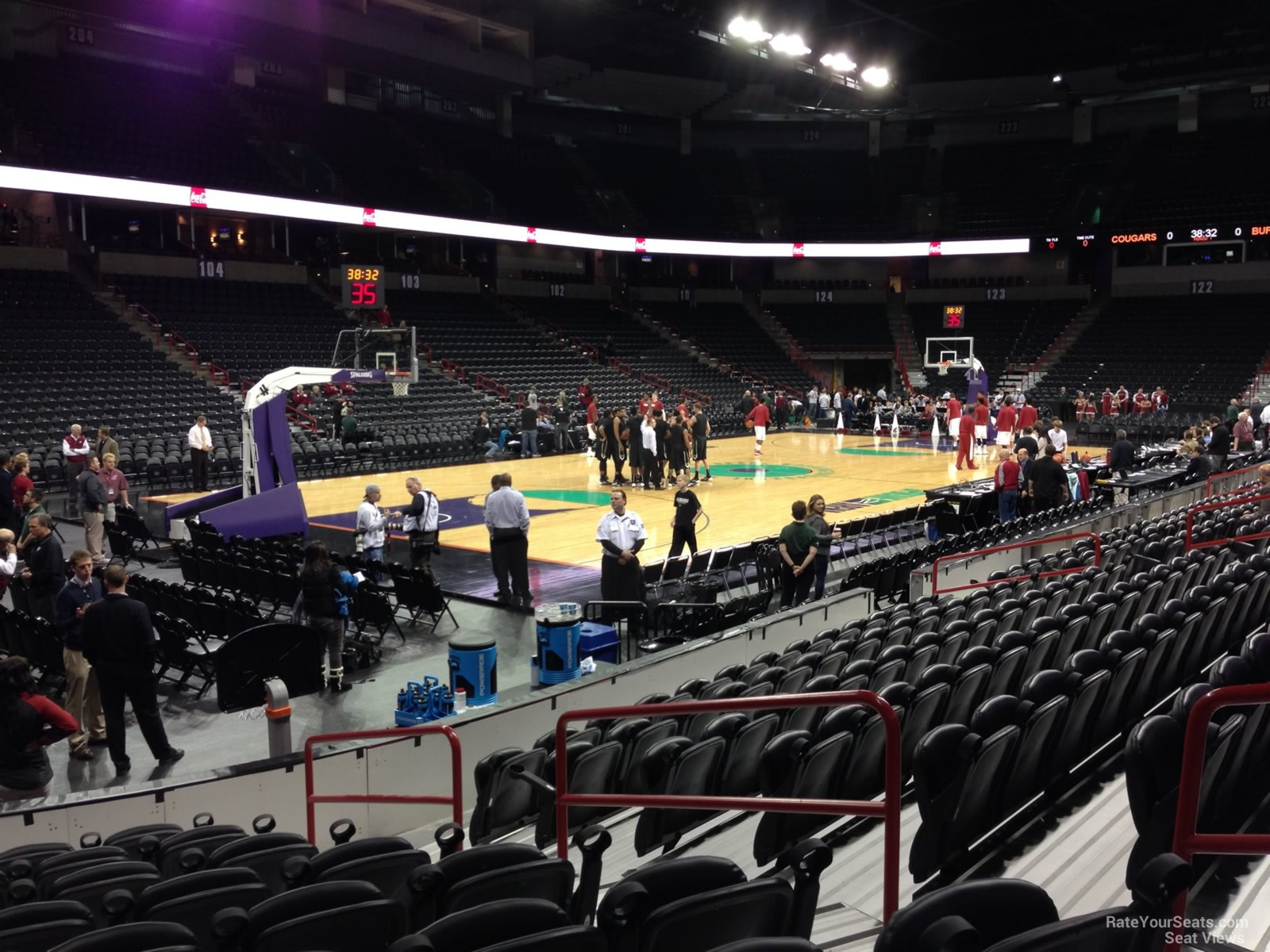 section 113, row j seat view  for basketball - spokane arena