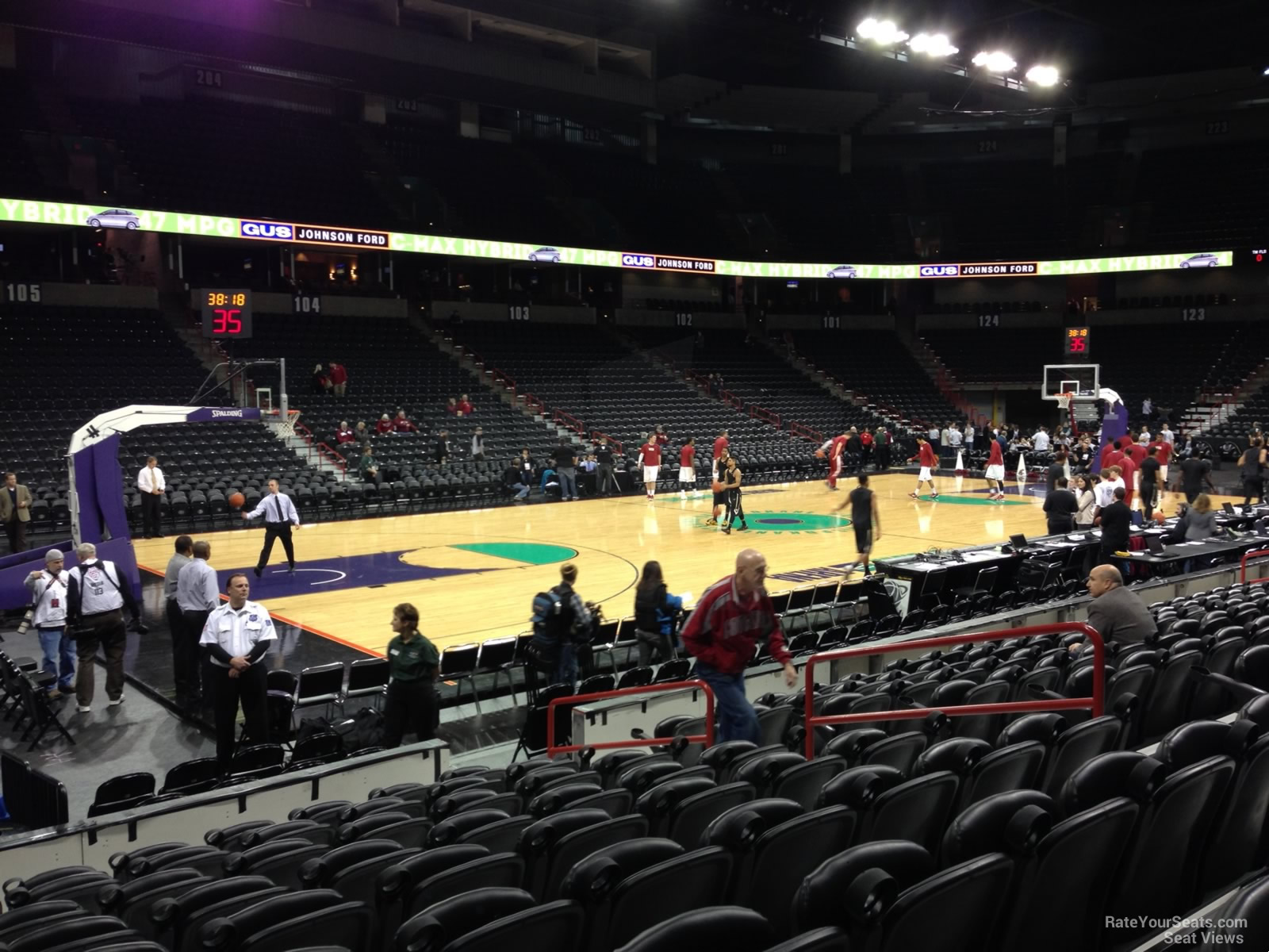 section 114, row j seat view  for basketball - spokane arena