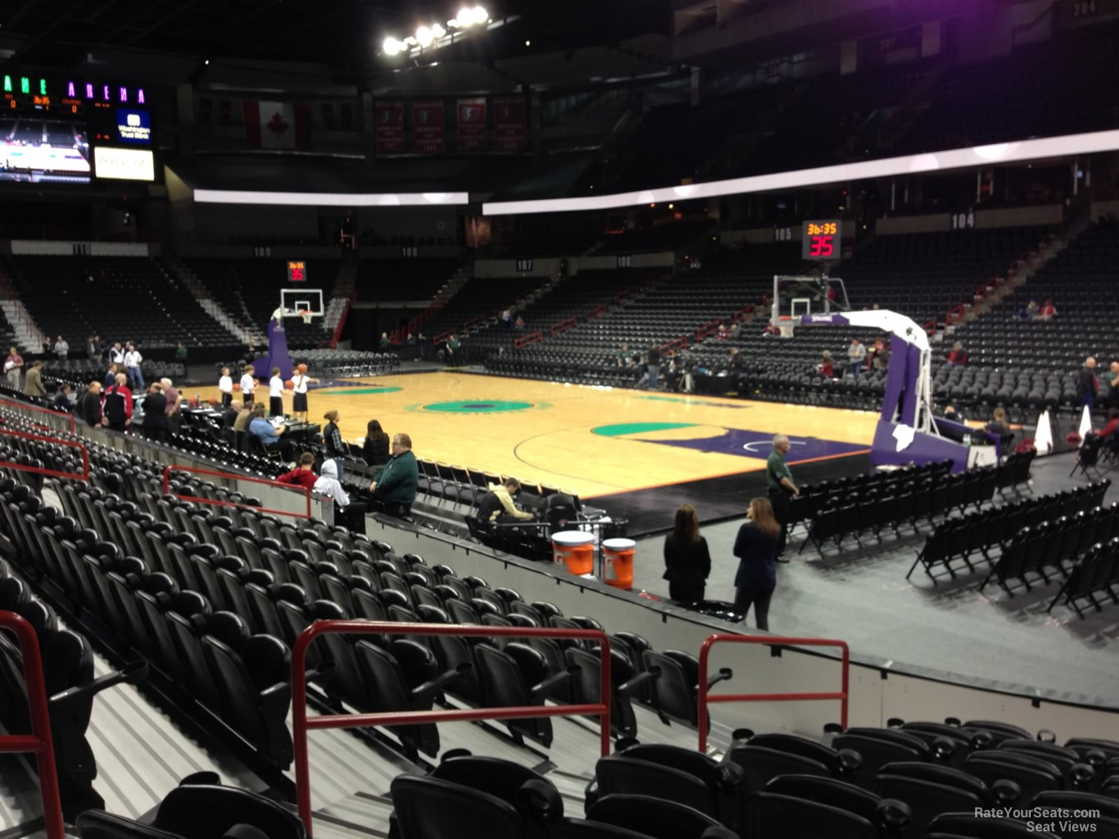 section 119, row j seat view  for basketball - spokane arena
